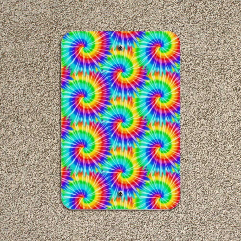 Vibrant Tie Dye Pattern Sign for Home, Office & Business Decor | Unique Wall Art for Living Room, Bedroom or Workspace