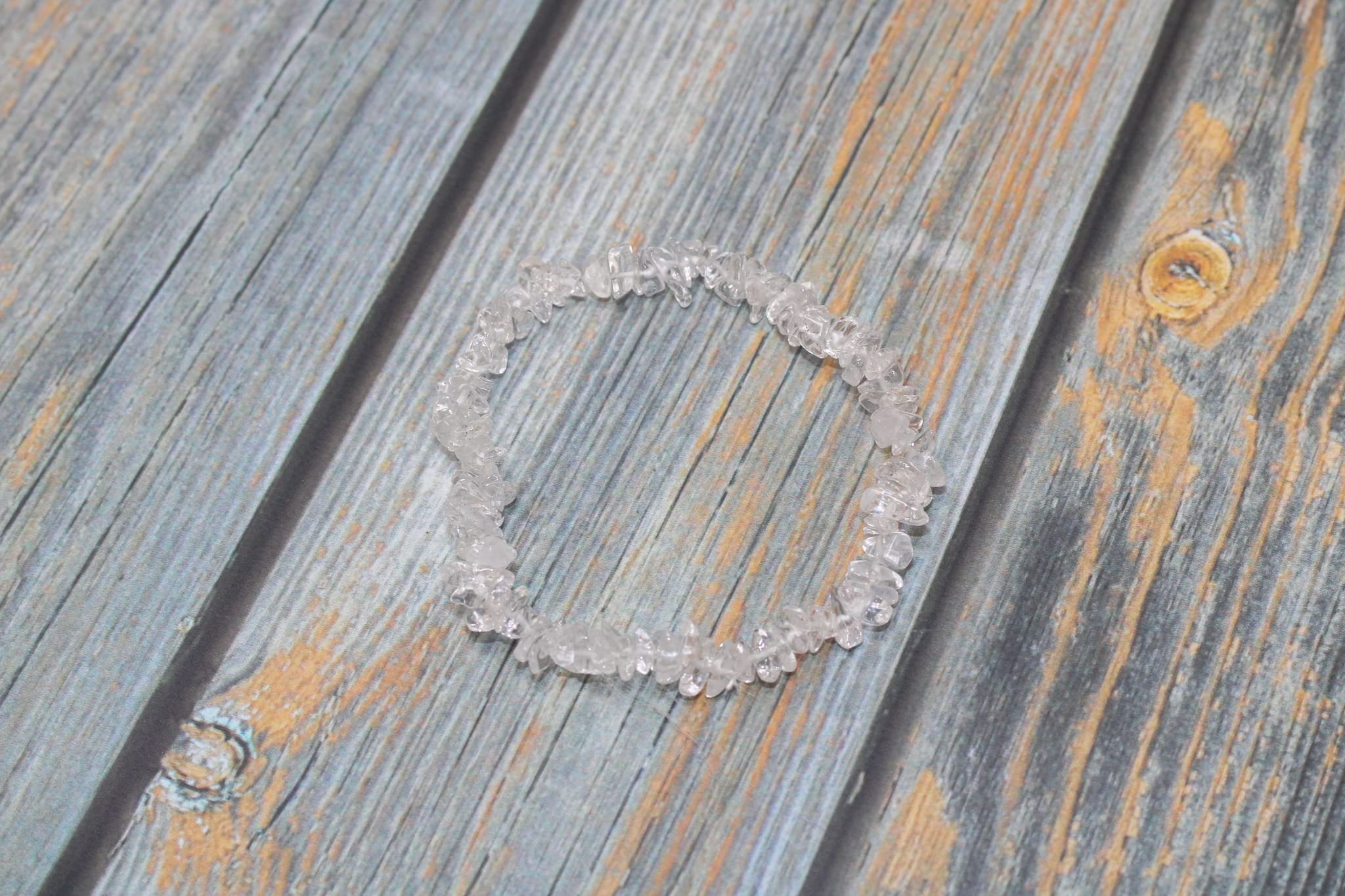 Clear Quartz Crystal Stretch Bracelet for Women - Healing Beaded Bracelet for Meditation, Yoga & Positive Energy