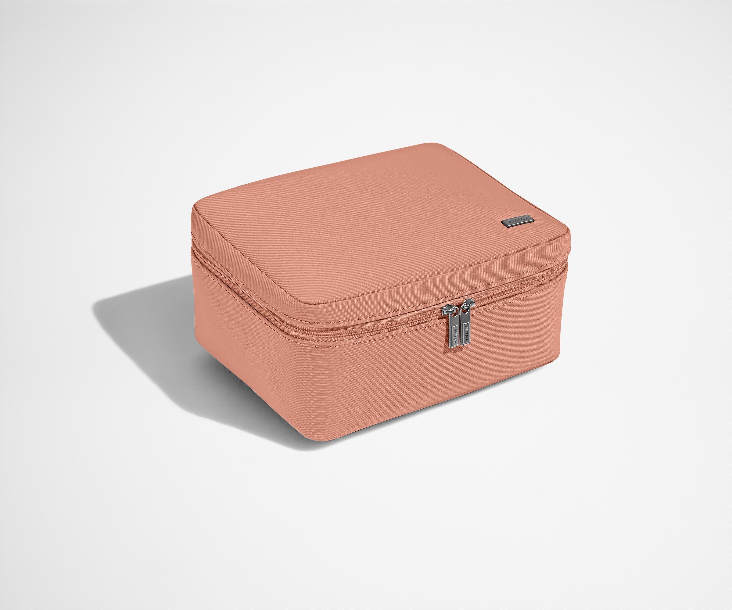 Elegant Clay Pink Makeup Bag for Women - Waterproof Travel Cosmetic Organizer | Perfect for Gym, Travel & Everyday Use