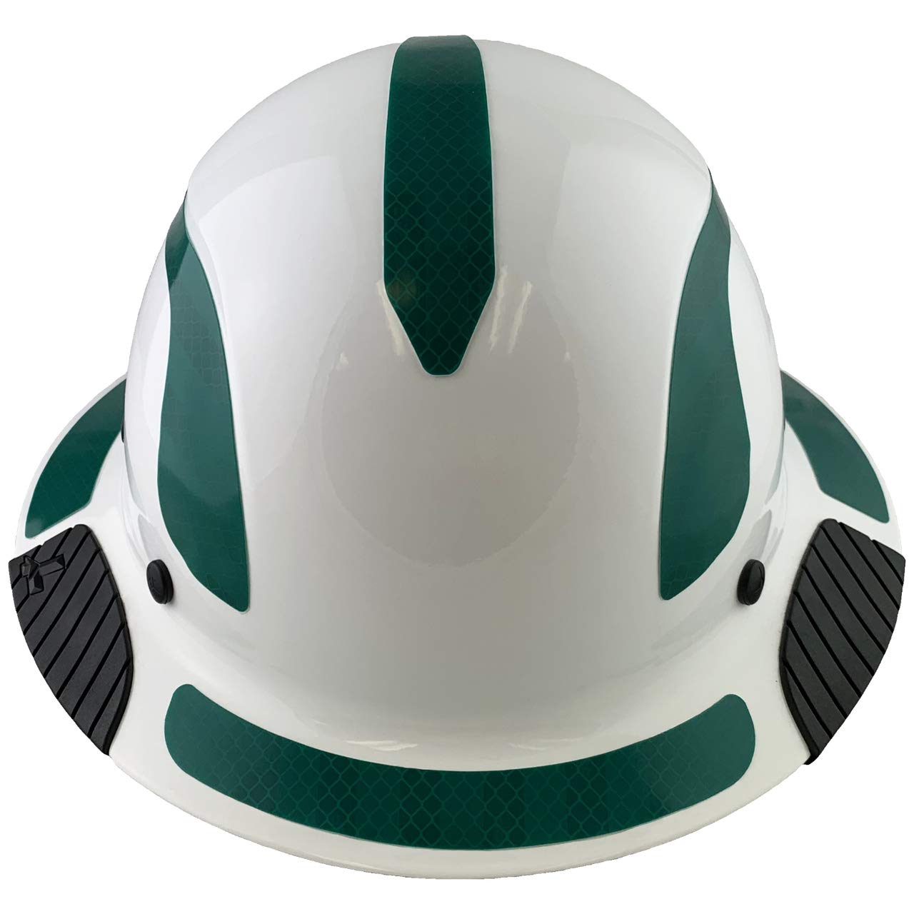 Premium Carbon Fiber Full Brim Safety Helmet - ANSI Certified Lift Hard Hat with Reflective Green Decals & Free Tote Bag - Ideal for Construction, Roofing & Industrial Work Safety