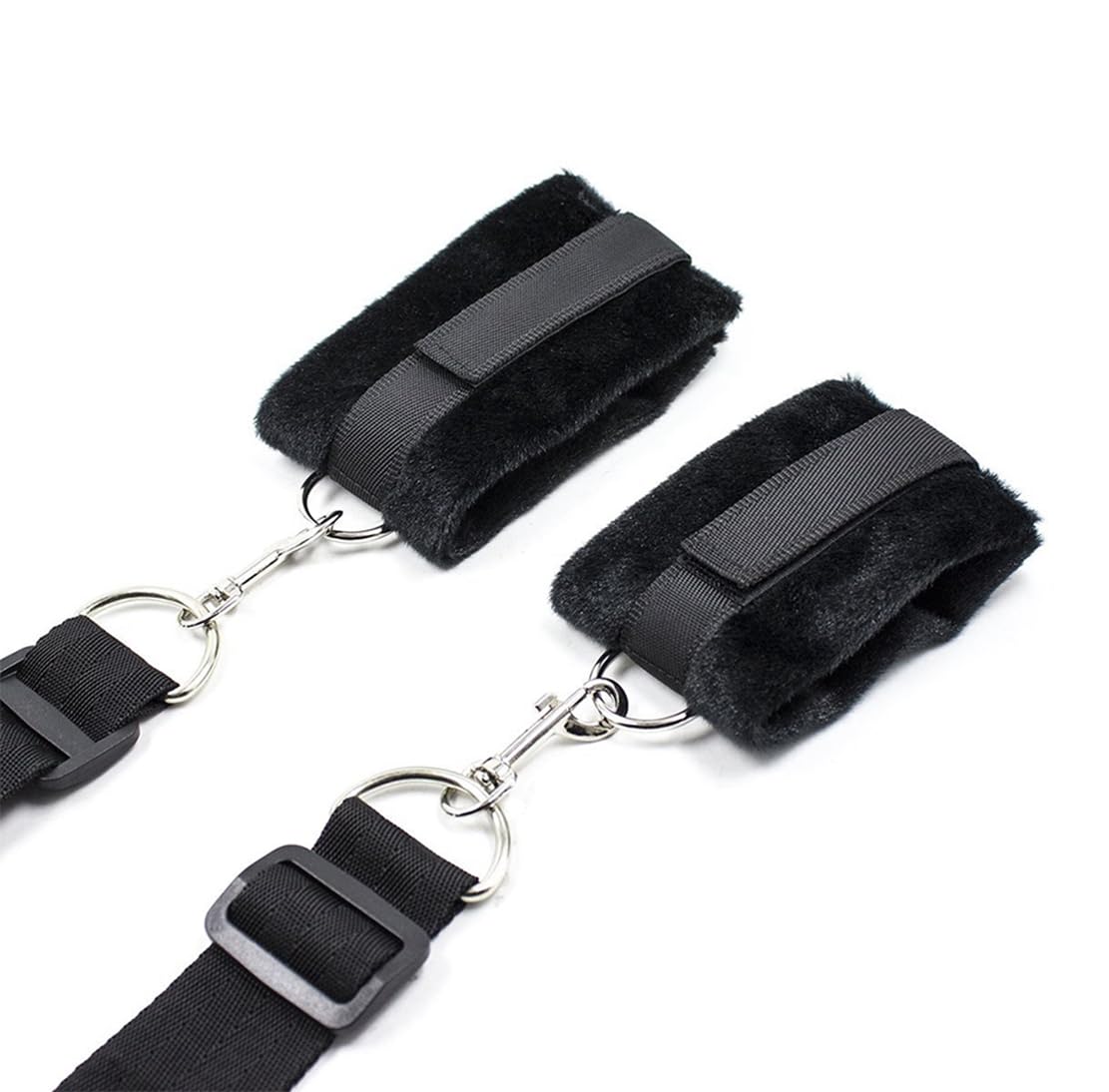 Adjustable Under Bed Restraints Kit - Bondage Straps & Handcuffs for Couples (King/Queen Size) | Sexy Bedroom Toys for Adults | Perfect for Spicing Up Your Love Life & BDSM Play