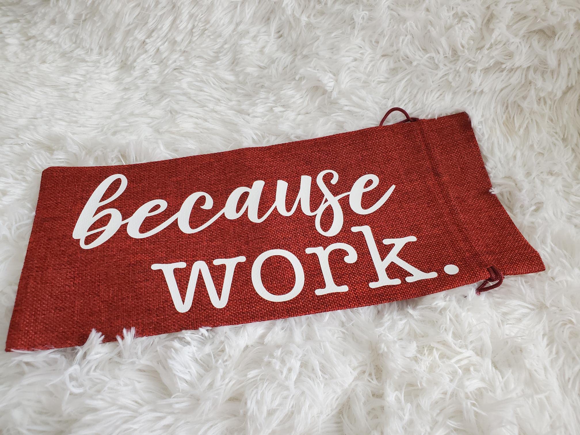 Personalized Burlap Drawstring Wine Bag with Inspirational Sayings - Reusable Khaki Wine Holder Gift for Coworkers, Mom, Friends - Perfect for Office Parties, Bridal Showers & Holiday Gifting