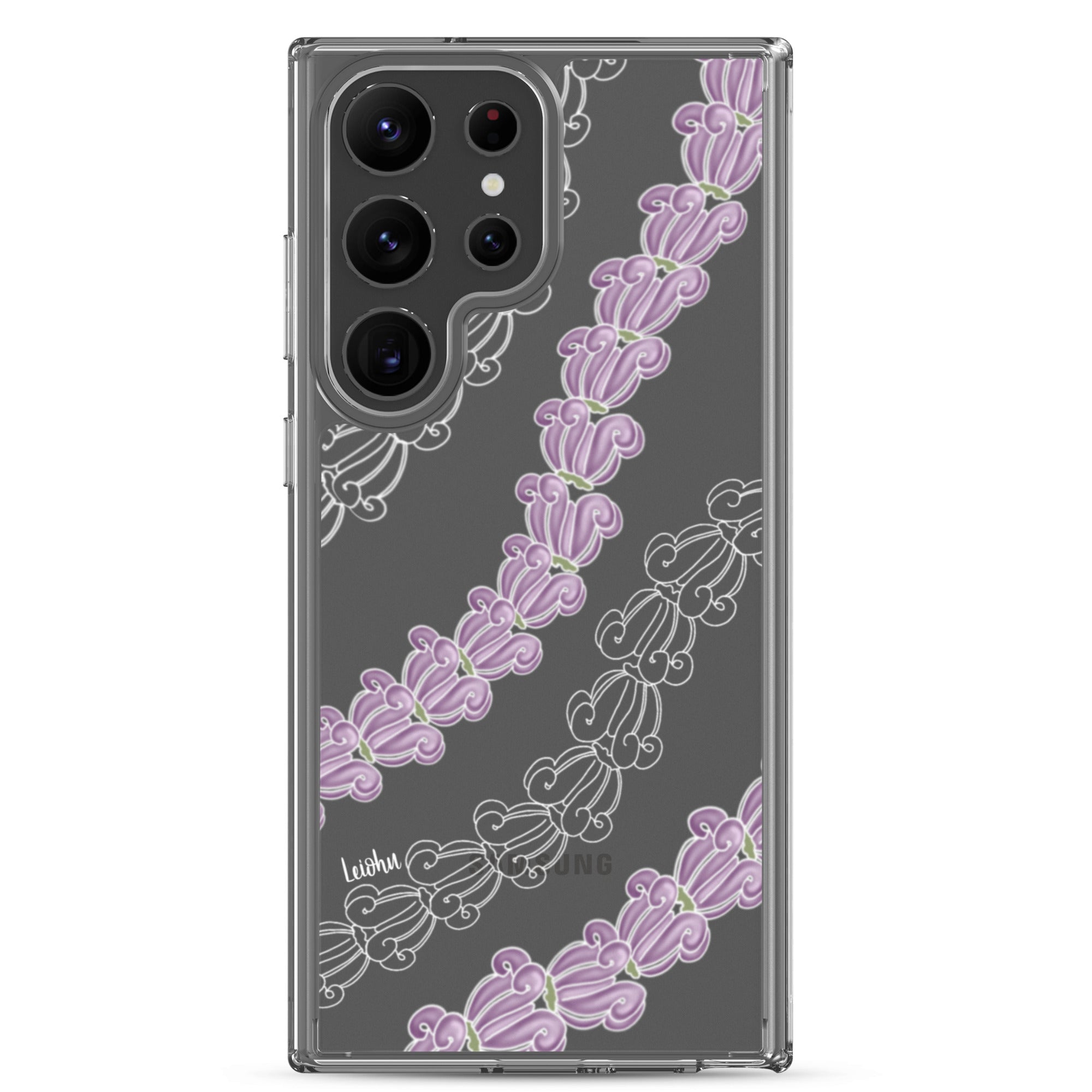 Samsung Clear Phone Case with Crown Lei Design - Slim Protective Cover for Samsung Galaxy [Model] - Perfect for Parties, Festivals, and Everyday Use