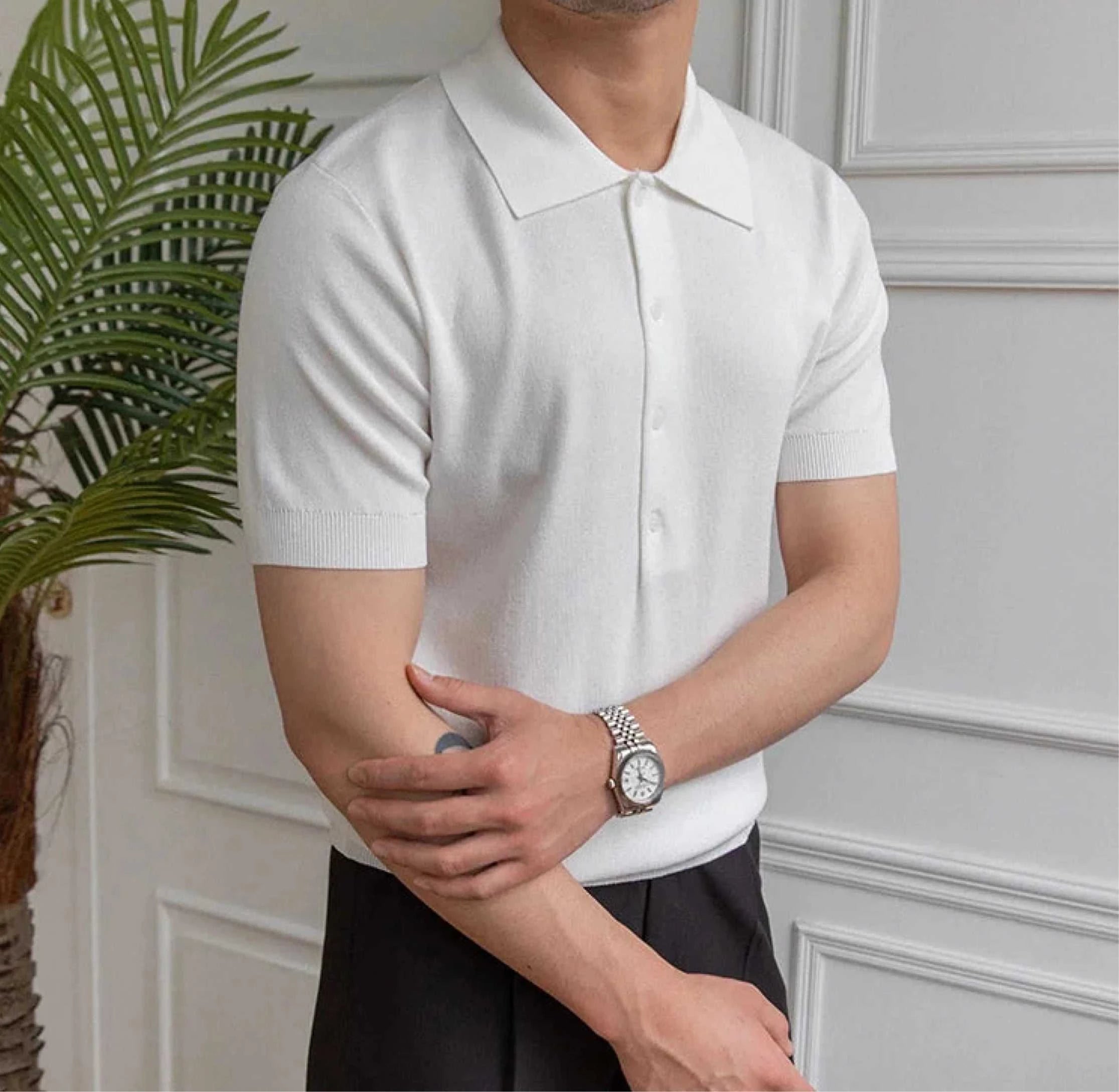 Premium British Polo Shirt for Men - Classic Casual Cotton Knit Top for Golf, Work & Everyday Wear