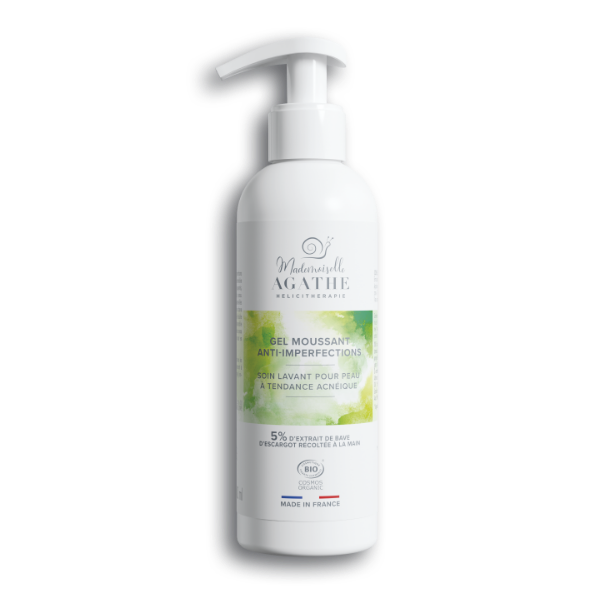 Organic Foaming Gel Cleanser - Certified Cleansing & Purifying Face Wash for Acne-Prone & Sensitive Skin | Daily Skincare Routine & Makeup Removal