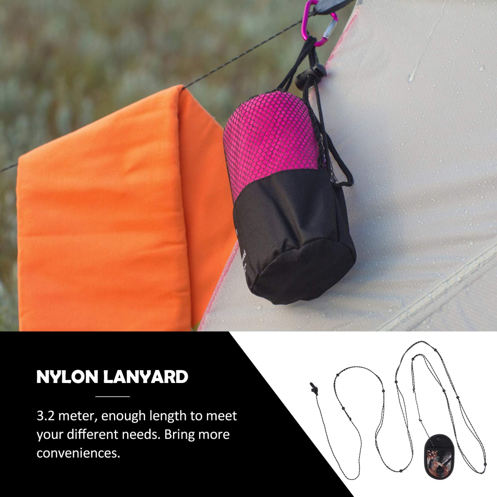 BESPORTBLE Outdoor Camping Clothesline - Heavy Duty Drying Rope for Camping, Hiking & Travel - Portable Clothes Hanging Line for Picnic, Beach & Backpacking (Perfect for Drying Clothes, Towels & Gear Outdoors)