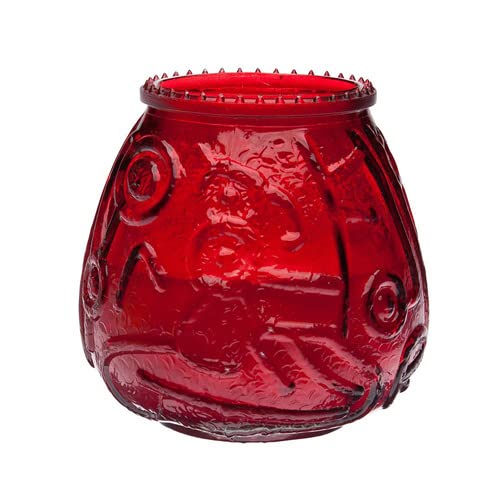 Victory Restaurant Candles - Set of 12 Red Unscented Pillar Candles for Dining Tables, Romantic Dinners & Special Events - Bulk Restaurant Supplies for Ambiance Lighting