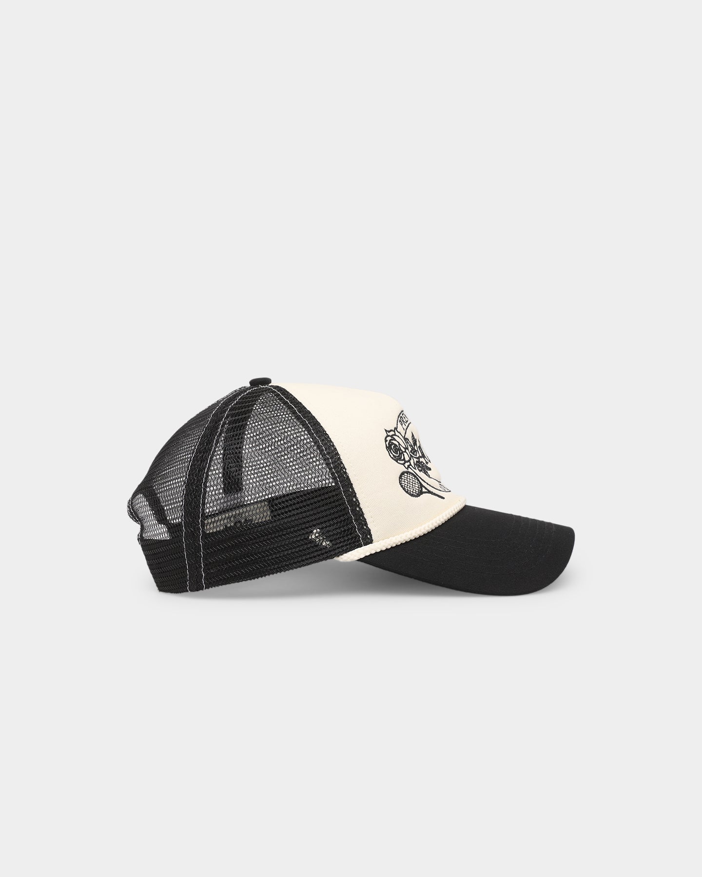 Premium 404 Athletics Trucker Snapback Hat - Black/Off White Adjustable Snapback for Men & Women - Perfect for Sports, Casual Wear & Outdoor Activities