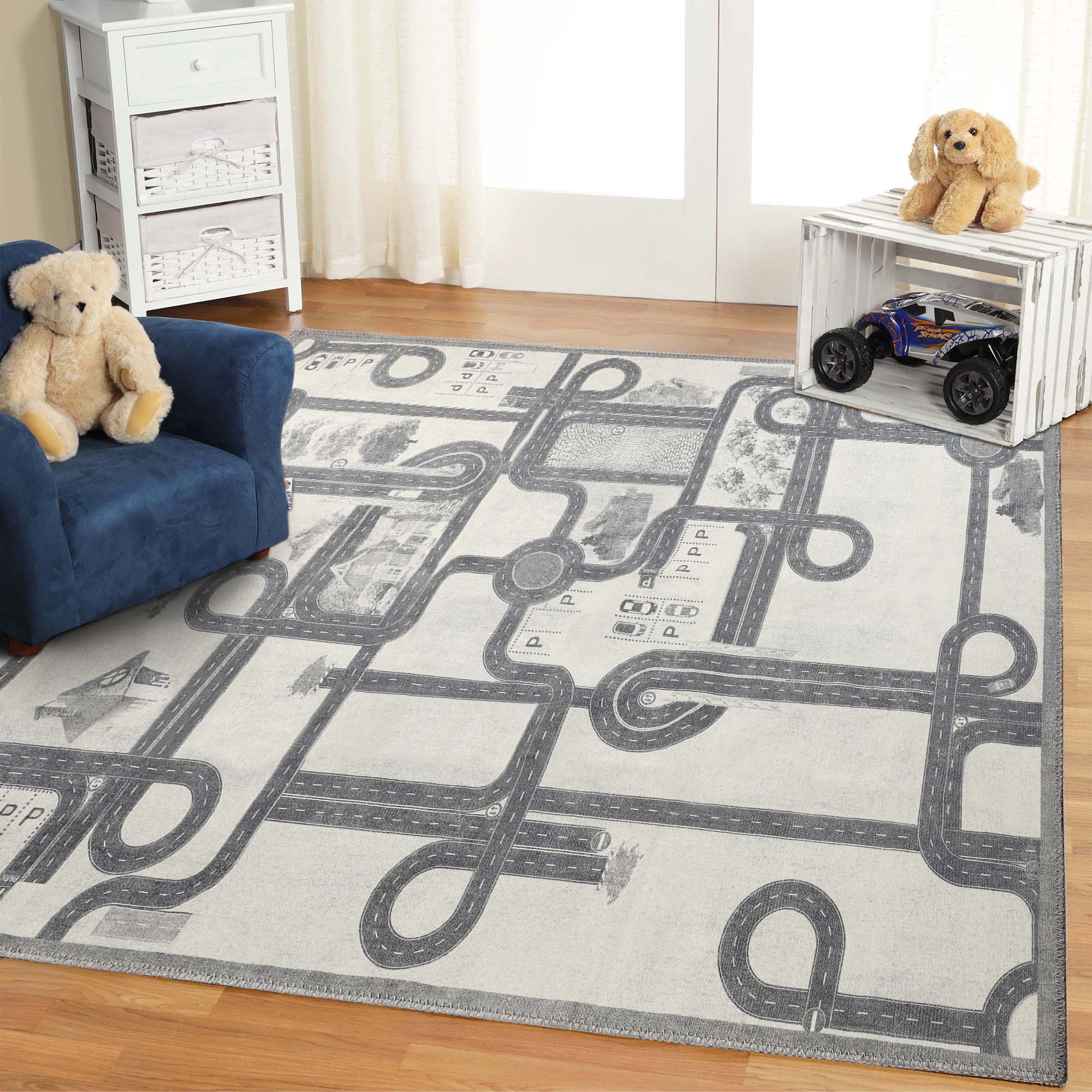 Non-Slip Kids Playroom Rug - Washable Nursery Carpet for Indoor Use | Safe Play Area Mat for Toddlers & Children | Perfect for Daycare, Bedroom, and Playroom Flooring