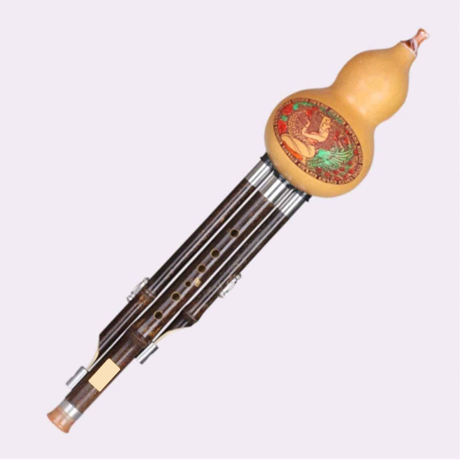 Chinese Hulusi Gourd Flute - Traditional Ethnic B Key Wind Instrument for Beginners & Kids | Perfect for Folk Music, Cultural Performances & Music Education