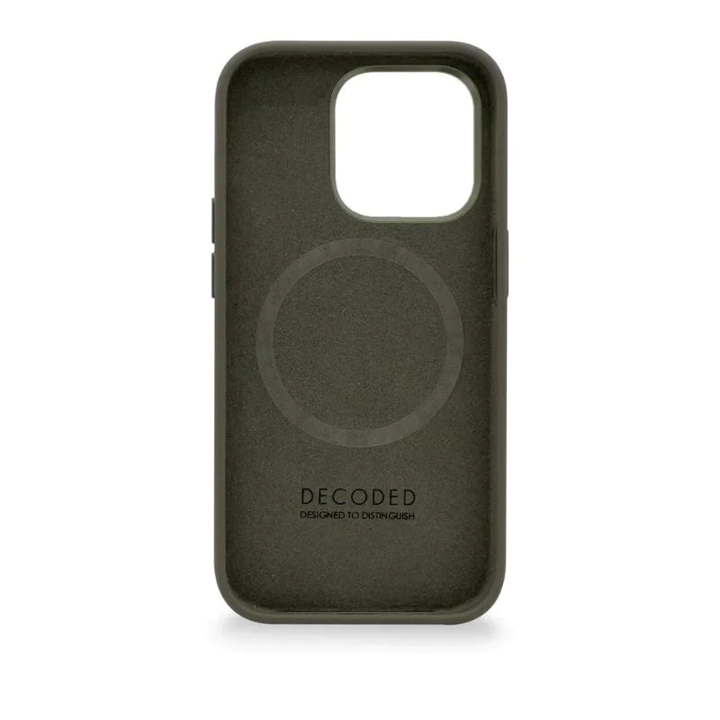 DECODED Magsafe Silicone Case for iPhone 14 Pro - Shockproof Back Cover with Magnetic Alignment - Perfect for Work, Travel & Everyday Protection (Olvie)