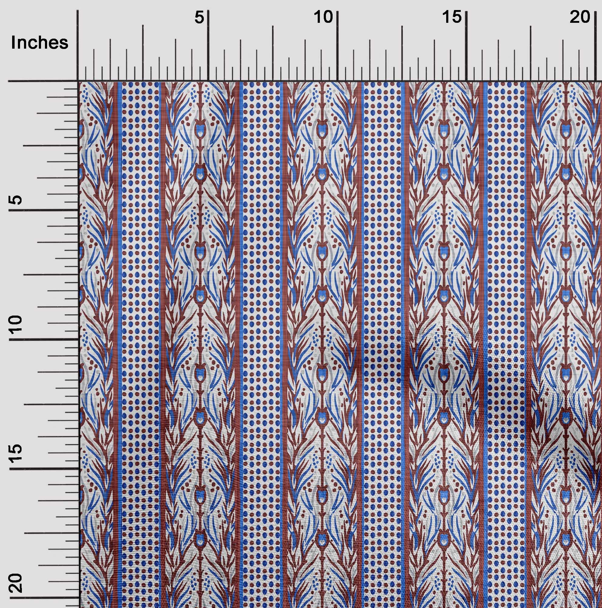 OneOone Georgette Viscose Maroon Fabric - 42 Inch Wide Printed DIY Sewing Material for Asian Block Print Dresses, Scarves & Home Decor by The Yard
