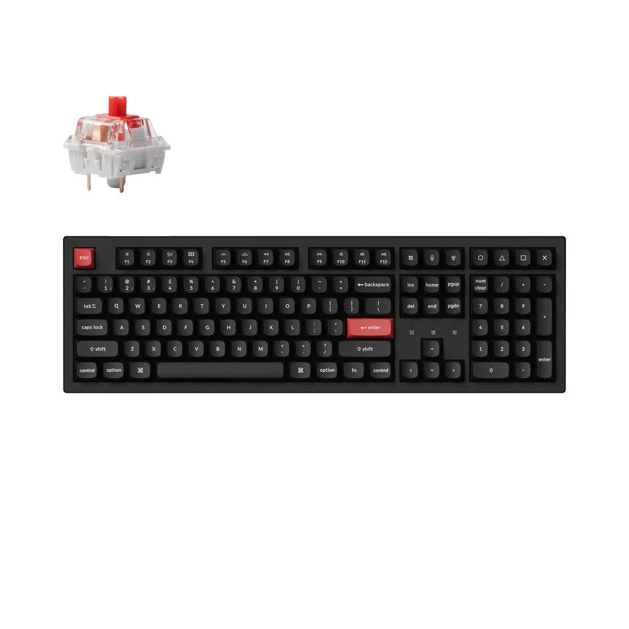 Keychron K10 Pro QMK/VIA Wireless Mechanical Keyboard - 104 Keys Hot-Swappable RGB Backlit for Mac Windows Linux - Perfect for Gaming, Typing & Office Work