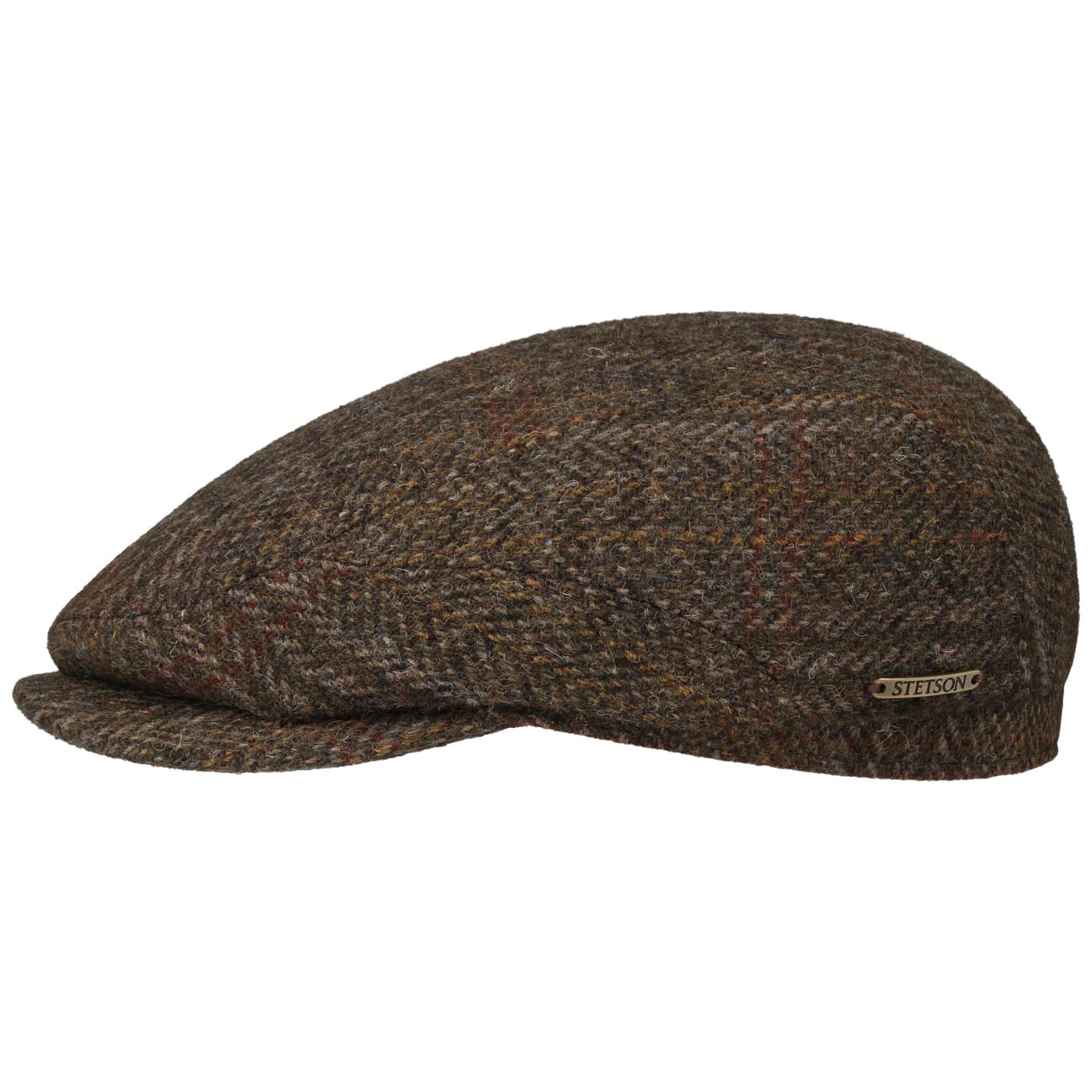 Stylish Burnet Harris Tweed Flat Cap by Stetson - Classic Men's Wool Hat for Casual Outfits & Outdoor Activities