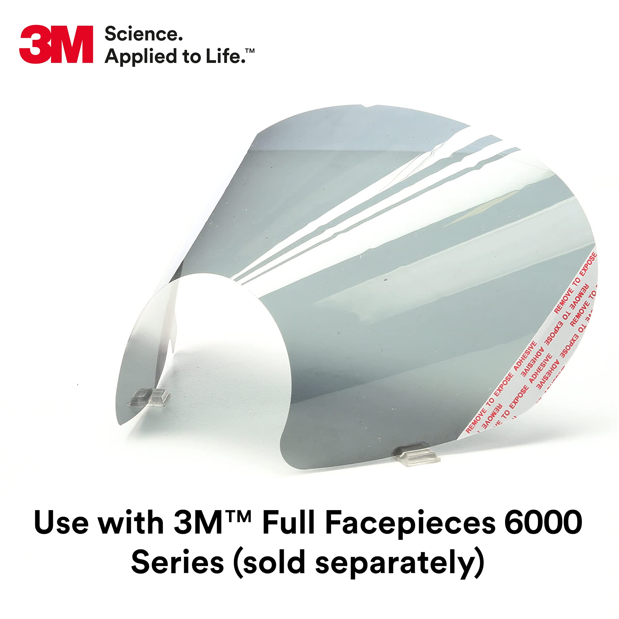3M 6886 Tinted Lens Cover for Safety Glasses - UV Protection, Anti-Glare, Scratch Resistant for Outdoor Work, Driving & Sports