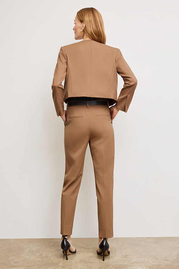 Mejia Washable Wool Twill Pants in Camel Color - Comfortable & Durable Trousers for Office, Travel & Casual Wear
