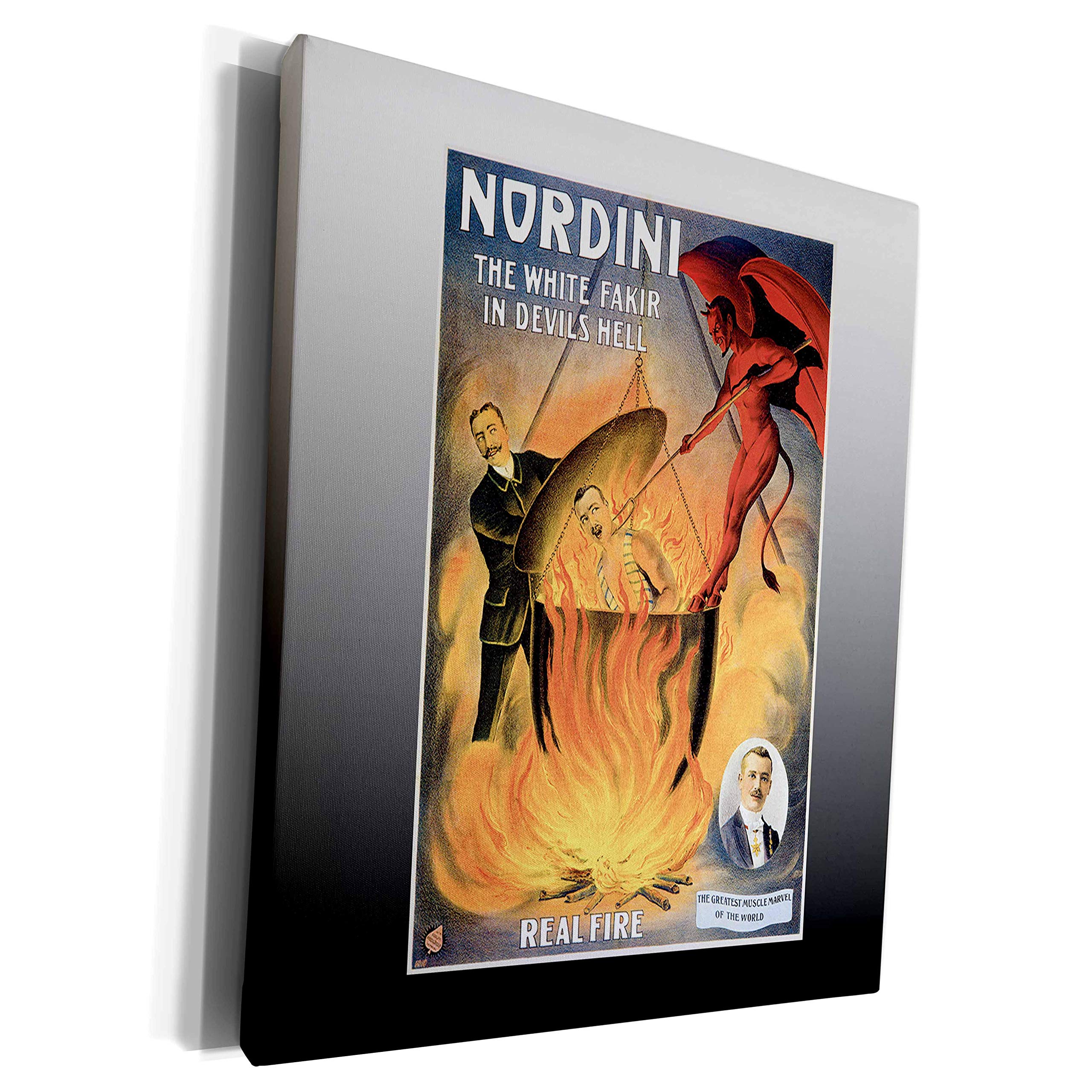 Vintage Nordini The White Fakir in Devils Hell - Museum Grade Canvas Art Print for Home & Office Decor - Perfect for Living Room, Bedroom, or Gallery Wall Display