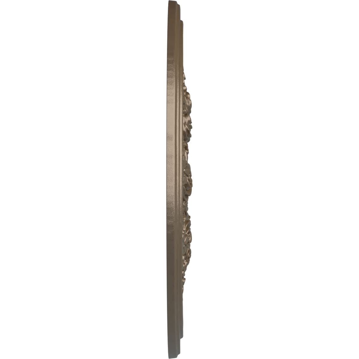 Ekena Millwork CM23ROWSS Hand-Painted Warm Silver Rose & Ribbon Ceiling Medallion - 23 5/8