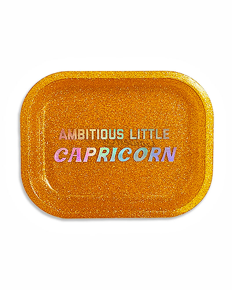Capricorn Zodiac Trinket Tray - Small Decorative Dish for Jewelry, Keys & Coins - Perfect for Home Decor, Gift Giving & Astrology Lovers