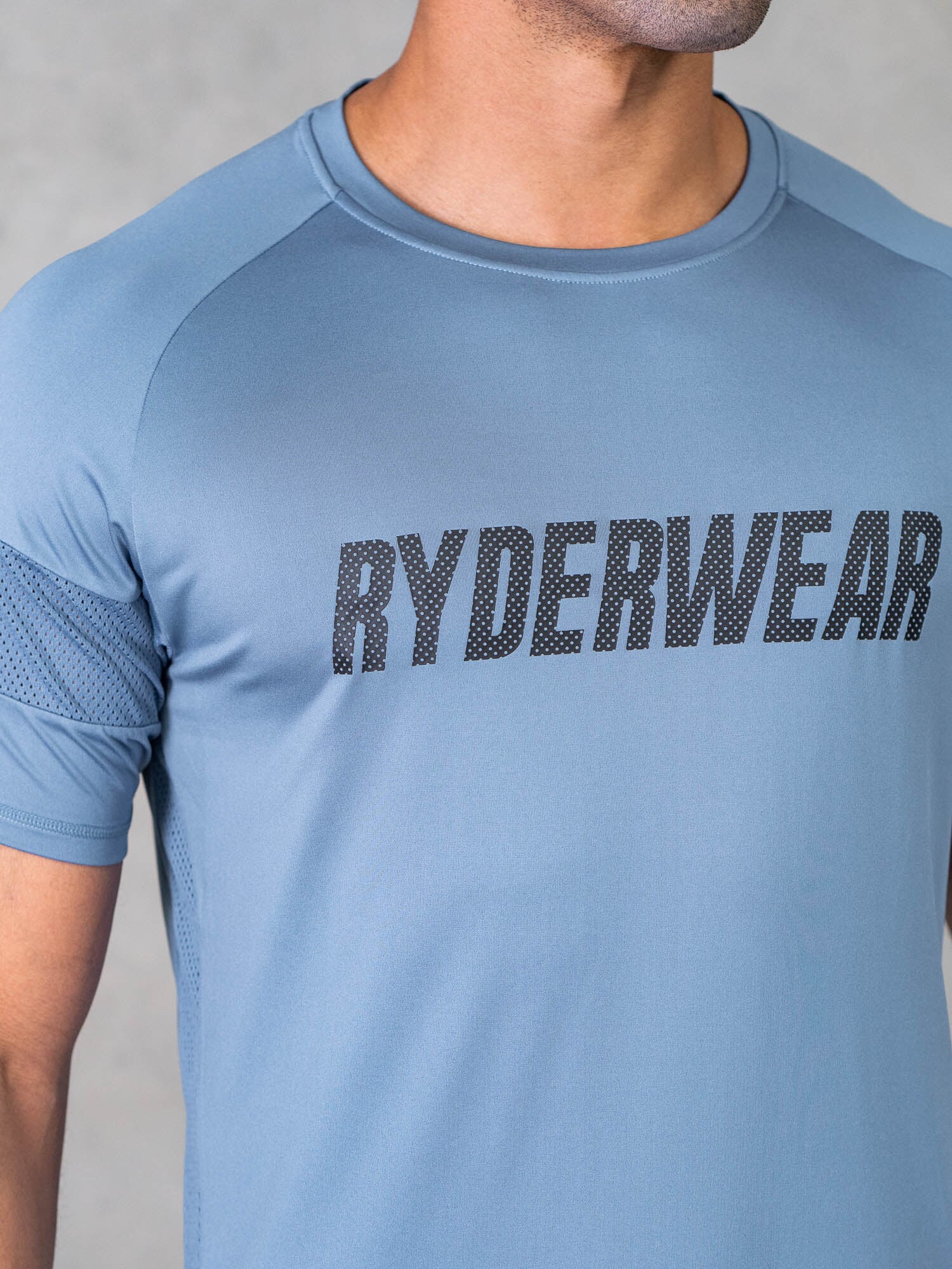 Premium Flex Mesh T-Shirt for Men - Breathable & Comfortable Indigo Blue Tee - Perfect for Gym, Running & Casual Wear