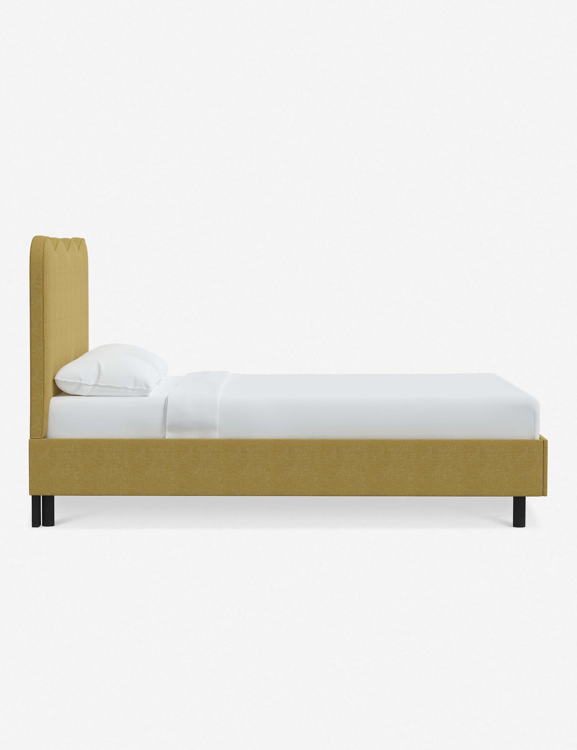 Modern Clementine Platform Bed Frame - Queen Size, Wooden Slat Support, Sturdy & Minimalist Design - Perfect for Bedrooms, Guest Rooms & Small Spaces