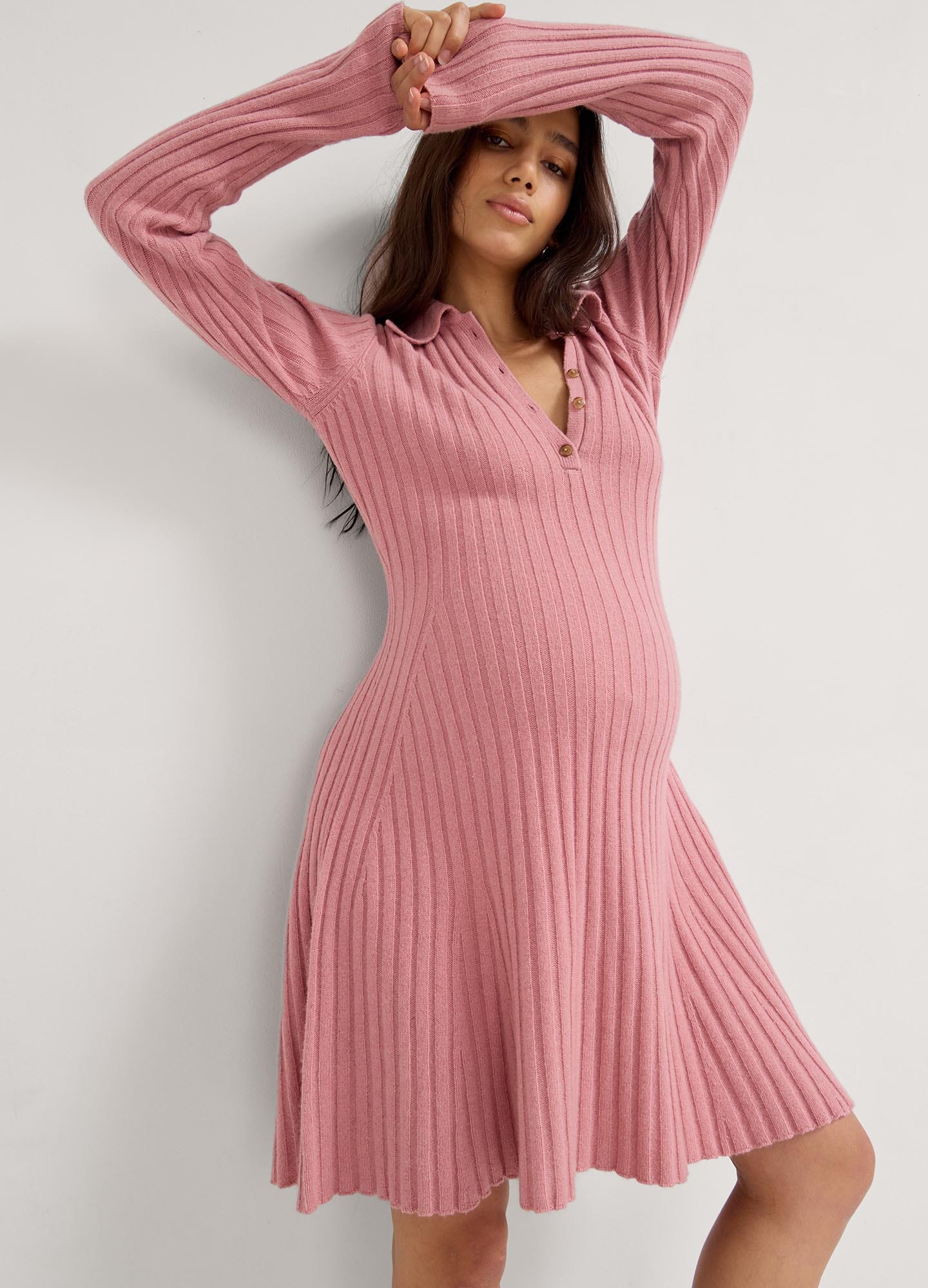 Addie Polo Sweater Dress for Women - Casual Knit Dress with Collar | Perfect for Office, Date Night & Fall Layering
