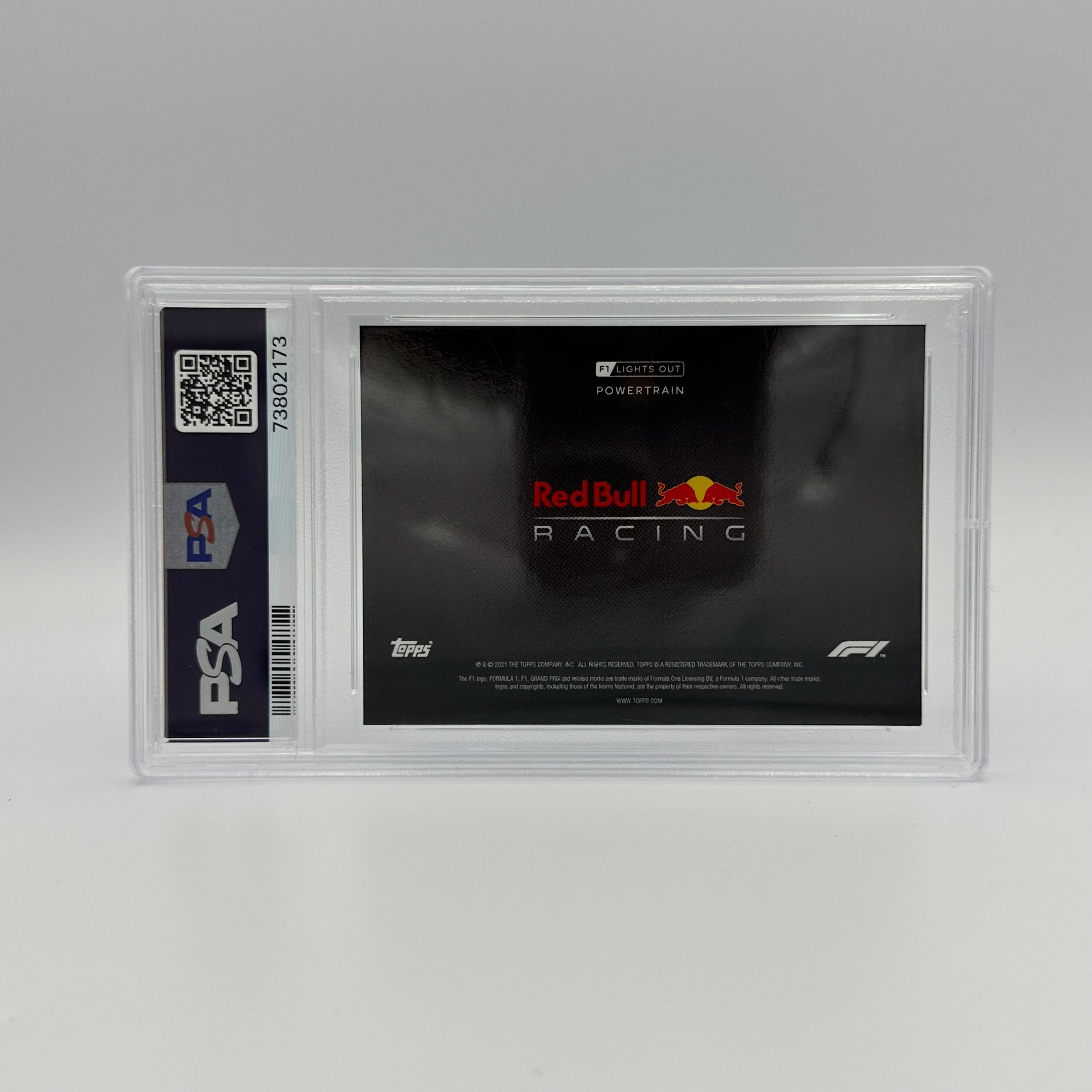 PSA 9 Graded 25/50 Red Bull Racing Honda Powertrain Aqua Trading Card - Perfect for Collectors, Sports Memorabilia Enthusiasts, and F1 Racing Fans