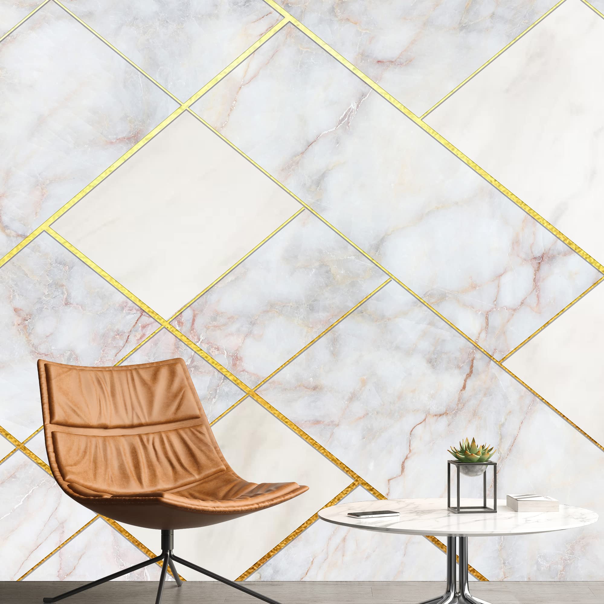 Abstract Geometric Removable Wallpaper Peel and Stick Wall Murals for Bedroom - 100x144 Inches - Perfect for Home Decor, Accent Walls & Room Makeovers