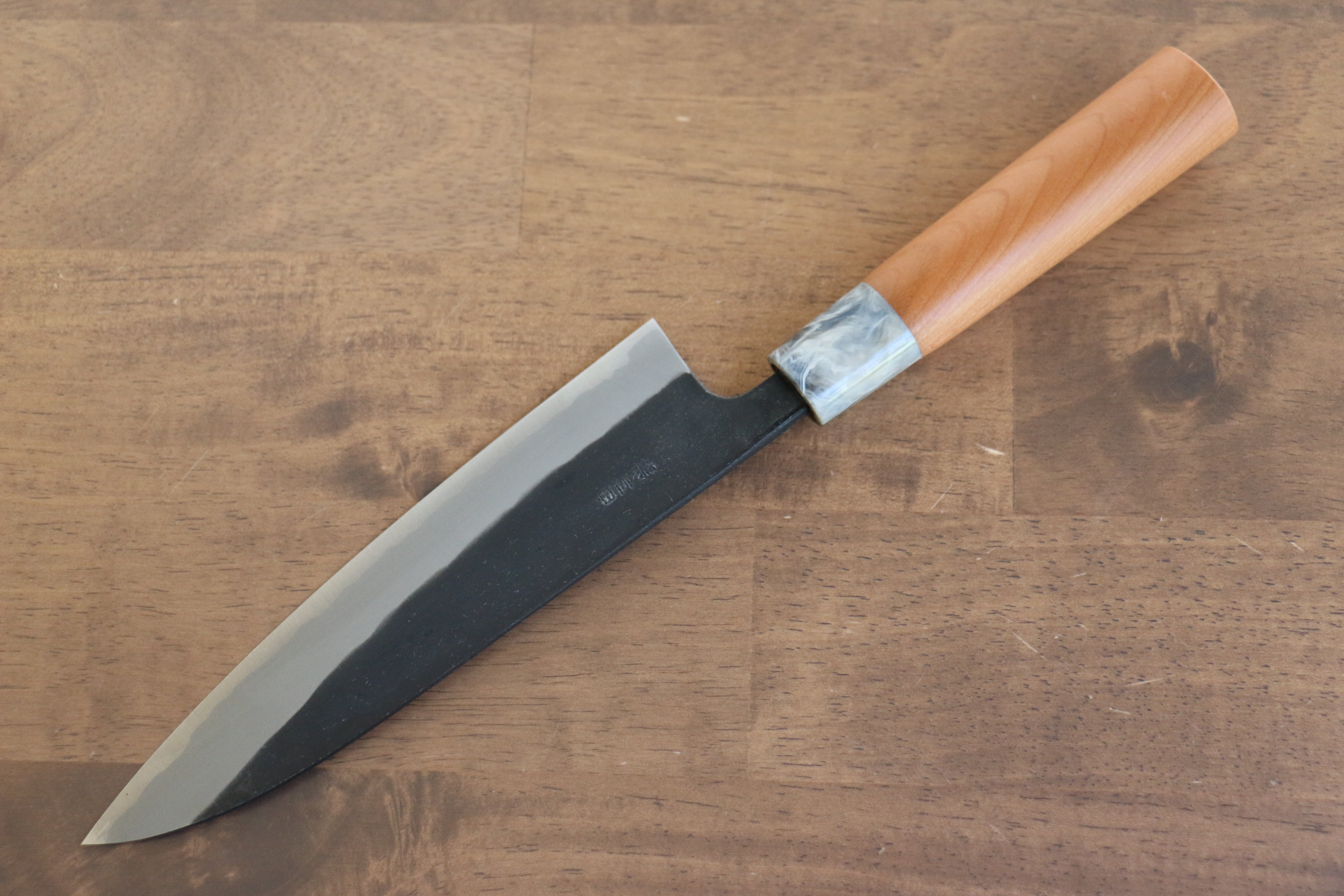 Nao Yamamoto White Steel No.2 Kurouchi Gyuto 180mm Japanese Chef Knife - Cherry Wood Handle for Professional Cooking & Sushi Preparation