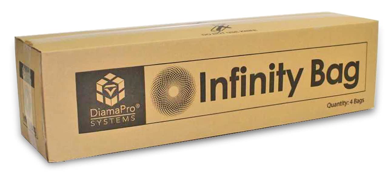 DiamaPro Continuous Infinity Bags - 4 Pack Reusable Storage Bags for Food, Travel & Organization | Eco-Friendly & Leak-Proof