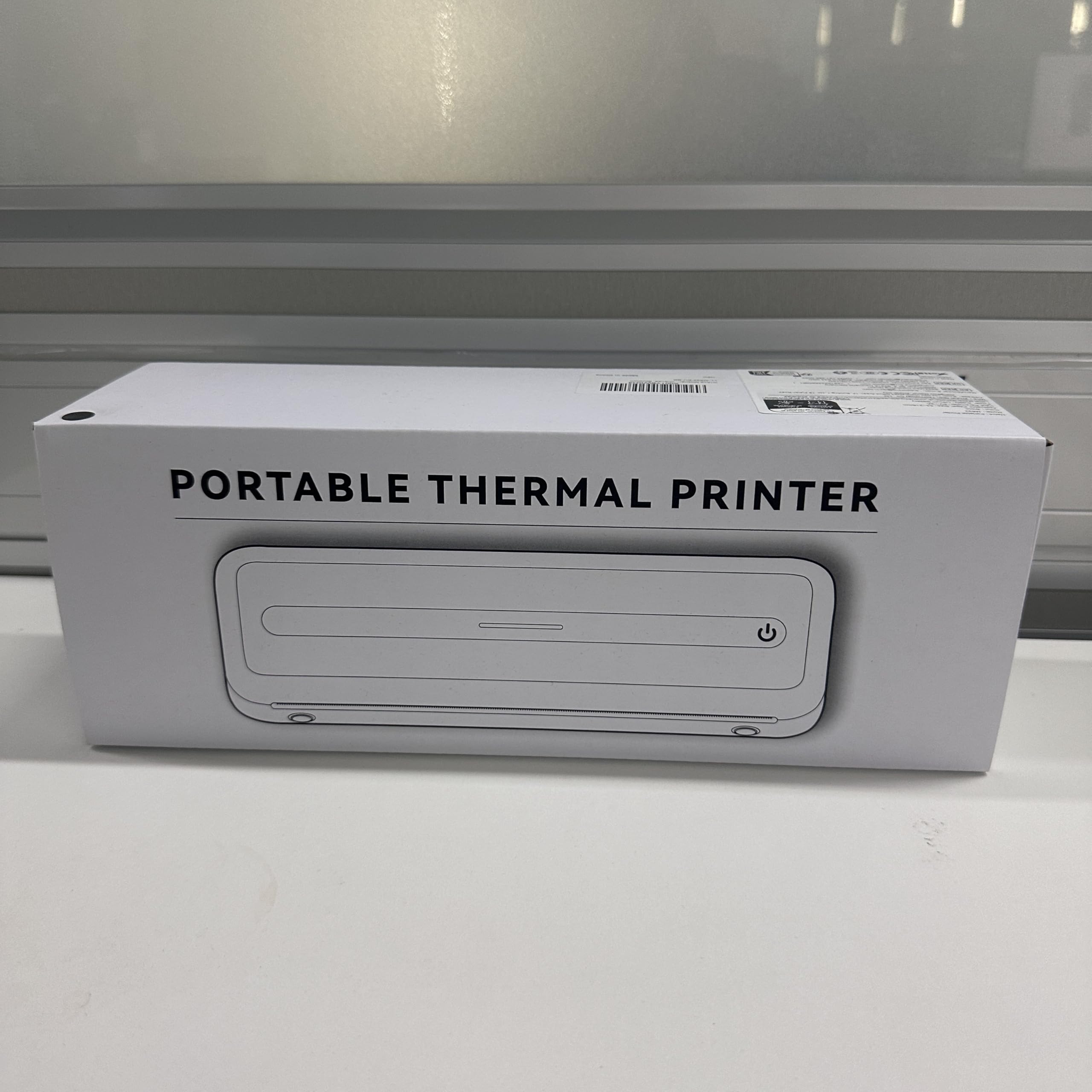 Portable Wireless Bluetooth Thermal Printer - 300DPI High Resolution, Multi-Size Paper Support, Compatible with iOS Android PC - Inkless Mobile Printer for Travel, Office, School, Home & Business Use (Black)