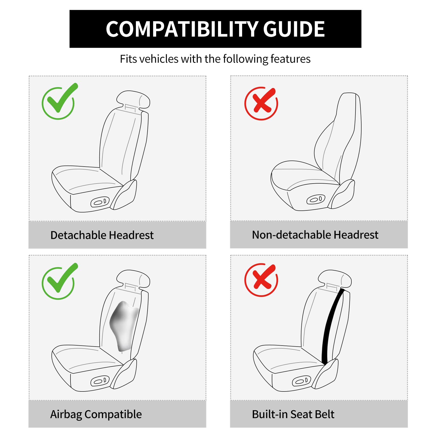 Premium PU Leather Car Seat Covers ST-003 (Front Pair, Red) - Universal Fit for Most Cars, SUVs & Trucks | Easy Installation, Comfort & Protection | Ideal for Daily Commute, Road Trips & Family Travel