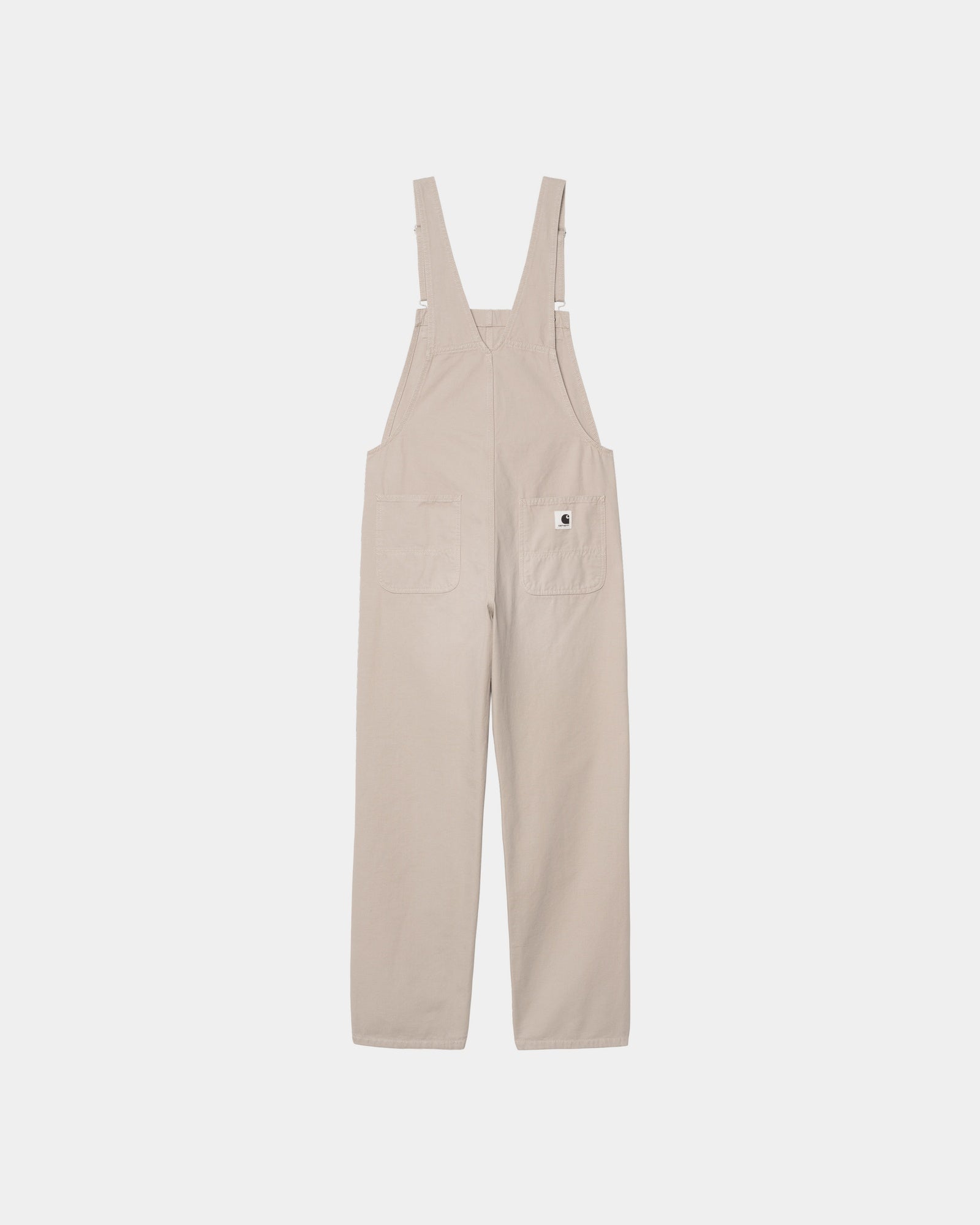Women's Straight Leg Canvas Bib Overalls - Dusky Beige (Stone Canvas) | Durable Workwear for Farming, Gardening & Outdoor Activities