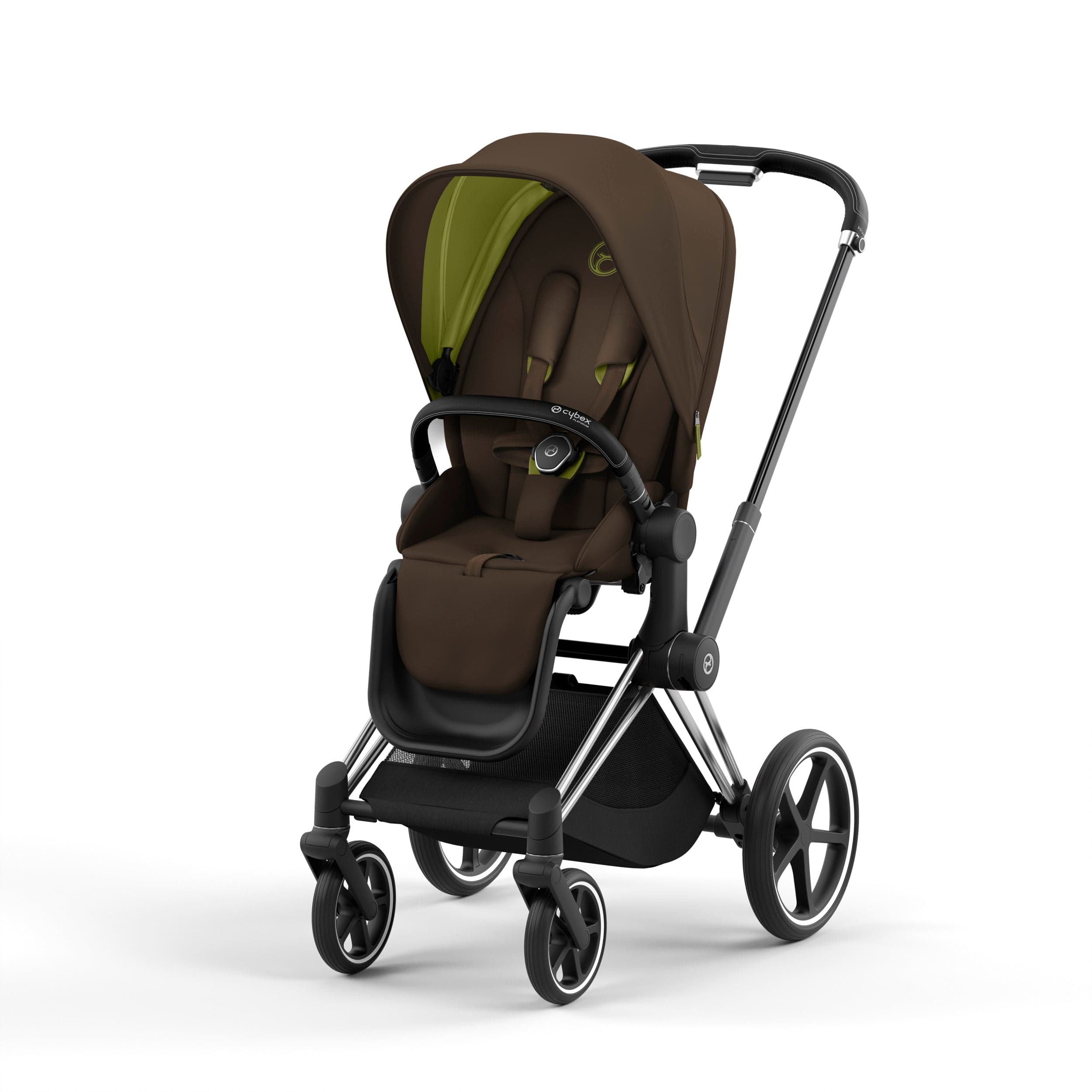 Cybex Priam 4 Complete Stroller - Chrome/Black Luxury Baby Stroller with All-Wheel Suspension | Perfect for Urban Walking, Travel & Everyday Use