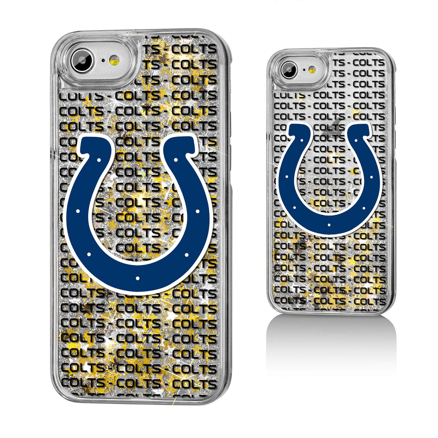 Indianapolis Colts Glitter iPhone Case - Durable Protective Cover with Text Backdrop Design for iPhone 11/12/13/14/15 - Perfect for Game Day, Fan Gifts & Showcasing Team Spirit