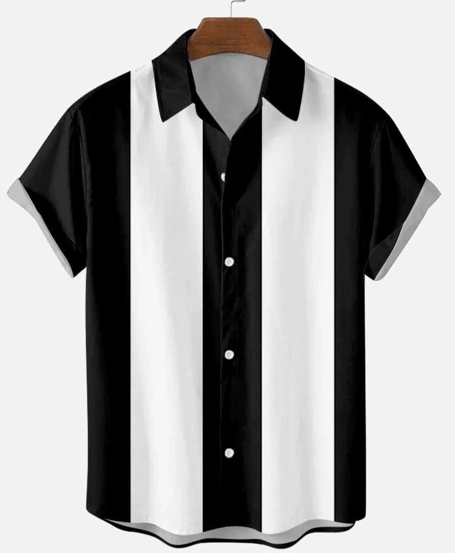 Antonio's Clothing Men's Summer Striped Casual Shirt - Lightweight Breathable Button Down Shirt for Beach, Vacation & Outdoor Activities