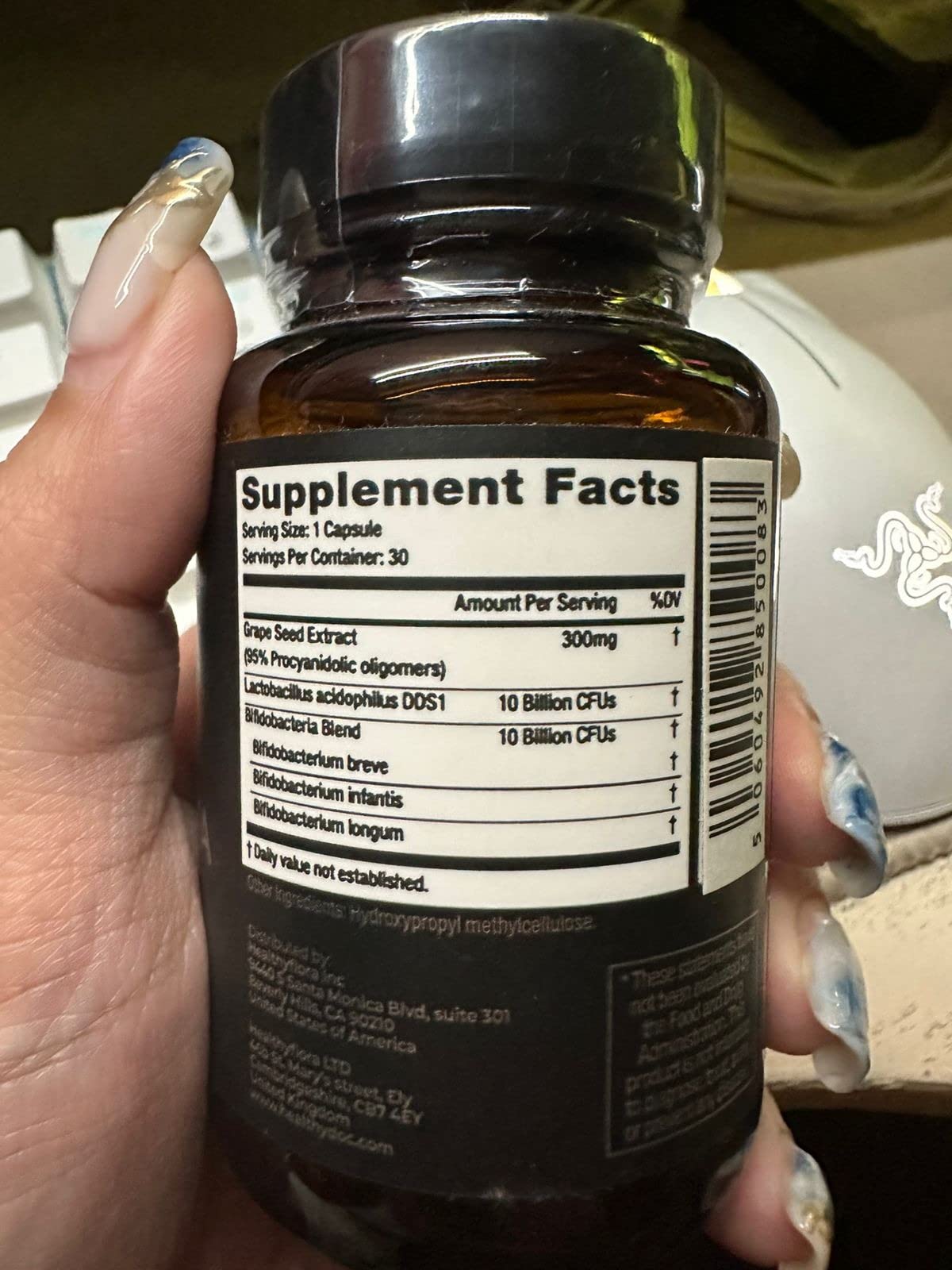 Premium Probiotic Supplement for Digestive Health, Skin & Gut Flora - 30 Capsules | Supports Immune System & Digestion | Ideal for Daily Wellness & Travel