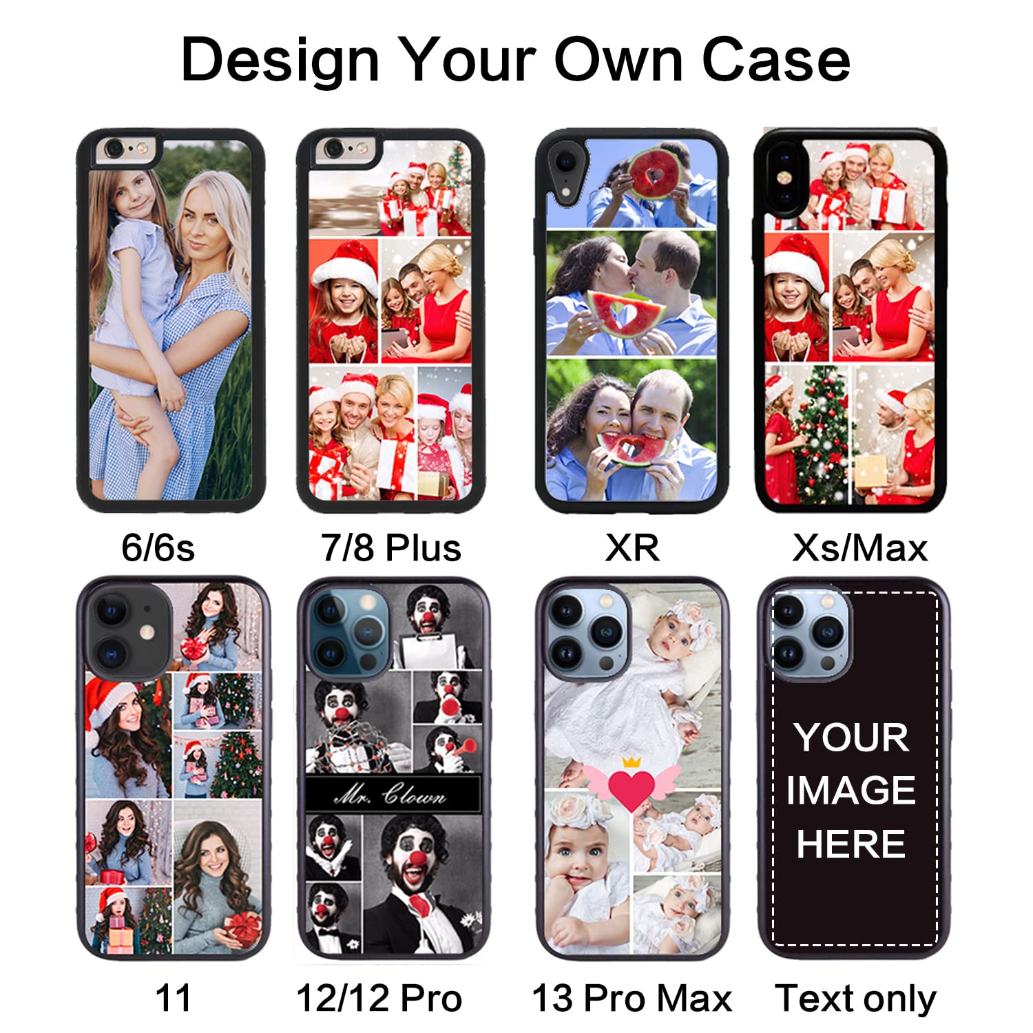 Custom Photo Phone Case for iPhone 16/15/14/13/12/11 & Samsung Galaxy S25/S24/S23/S22/S21 - Personalized Multi-Picture Design - Perfect Gift for Birthdays, Anniversaries & Special Occasions