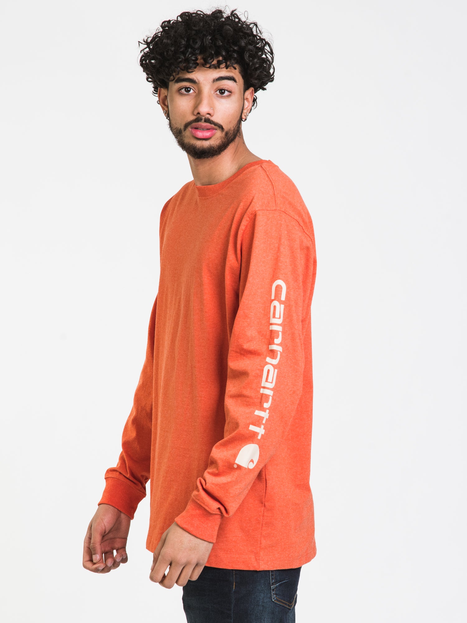 Carhartt Signature Long Sleeve T-Shirt for Men - Durable Workwear & Casual Wear - Clearance Sale - Perfect for Construction, Outdoor Work & Everyday Comfort