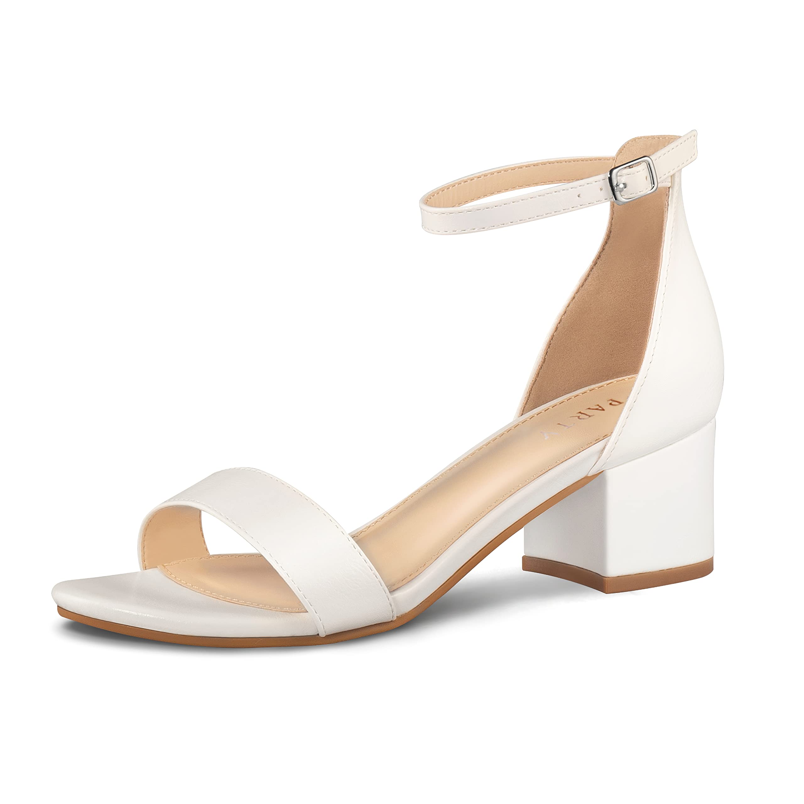 Women's Open Toe Ankle Strap Low Block Chunky Heel Sandals - Comfortable Summer Shoes for Beach, Party & Casual Outfits