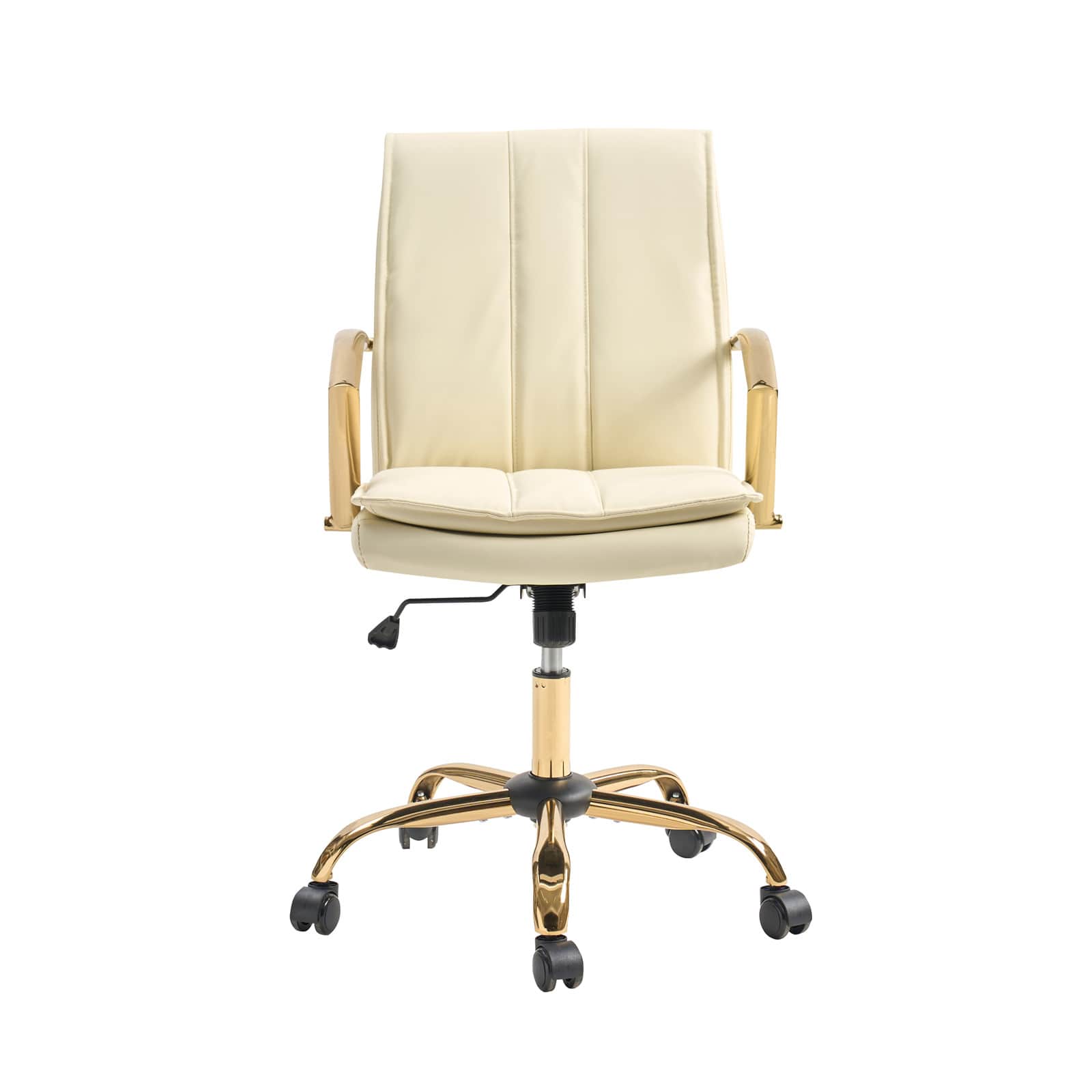 Roberto PU Leather Rocking Office Chair - Ergonomic Desk Chair with Adjustable Height & Swivel Base for Home Office, Gaming, and Workspace Comfort