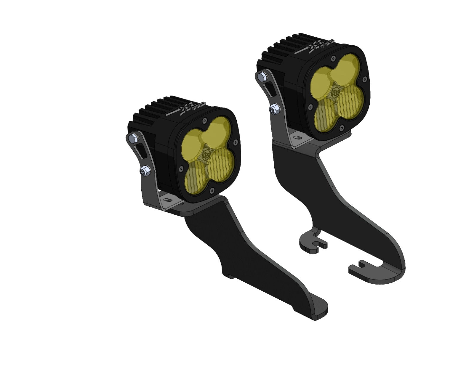 99-07 Ford Super Duty SDHQ Built A-Pillar Light Mounts | Heavy Duty Off-Road LED Light Brackets for Trucks | Perfect for Night Driving, Off-Roading & Work Sites