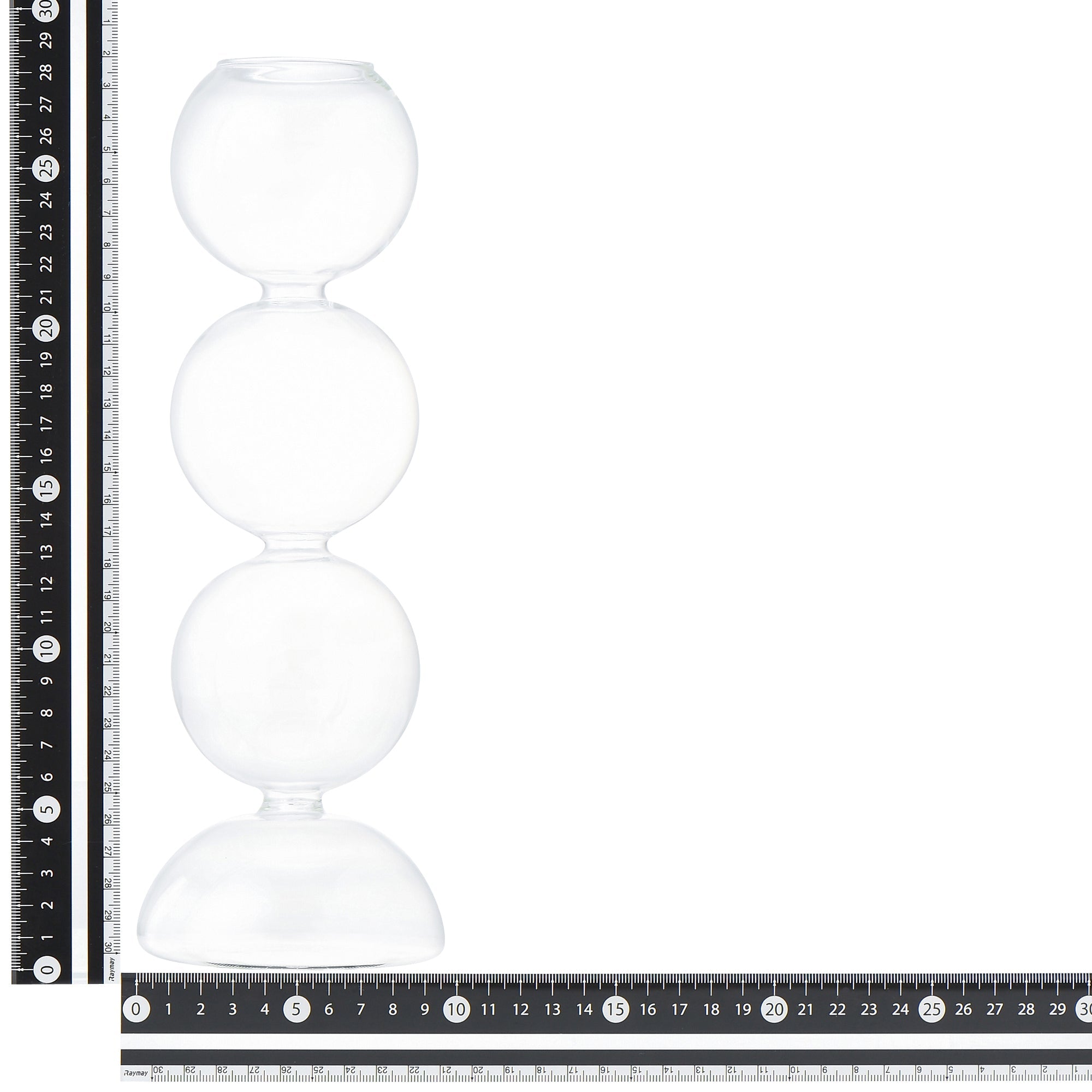 Clear Bubble Glass Flower Vase - Medium Size for Home Decor, Wedding Centerpieces & Tabletop Arrangements