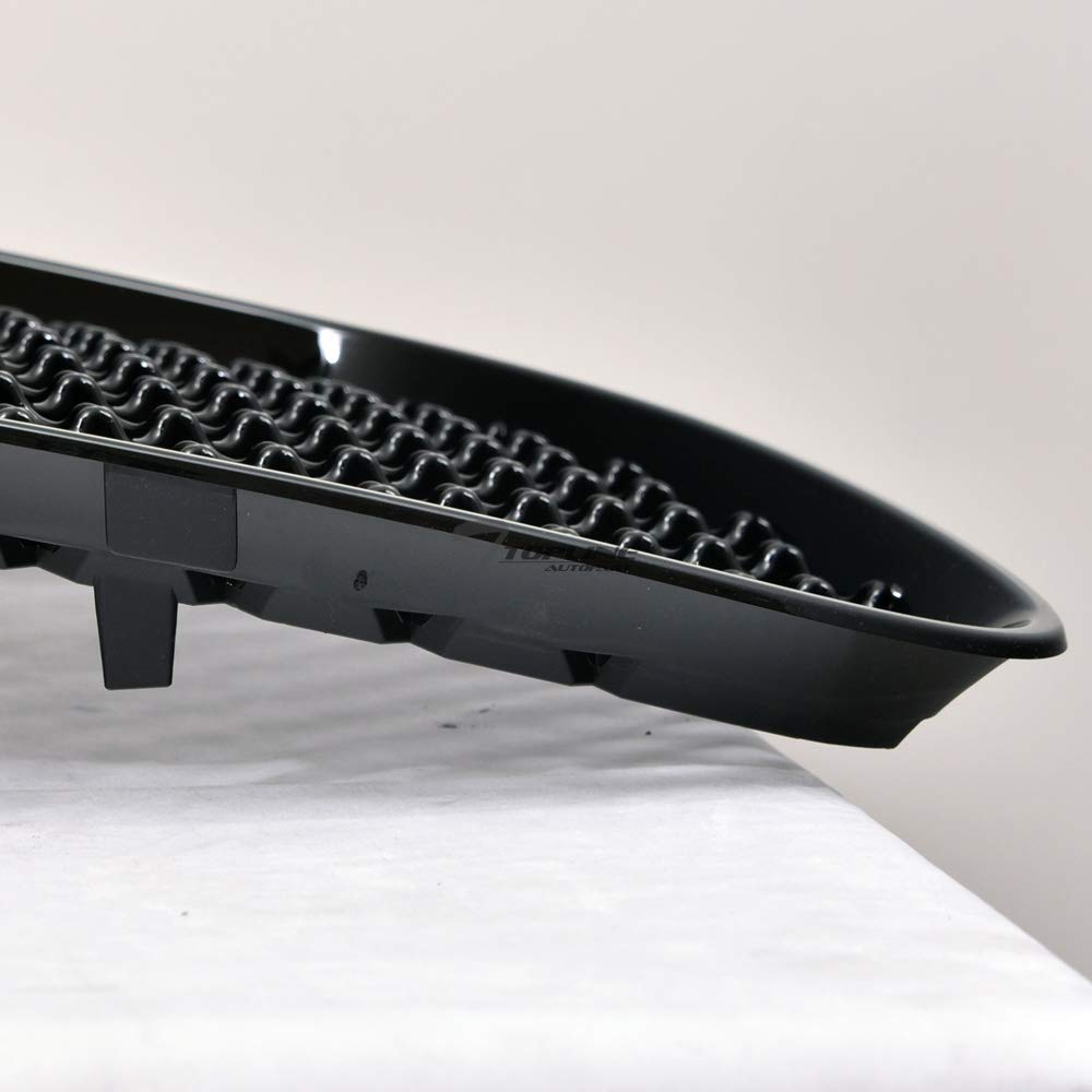 Glossy Black ABS Mesh Front Hood Bumper Grill Grille Guard Compatible With 2011-2014 Dodge Charger | Durable Car Protection | Perfect for Off-Roading & Urban Driving