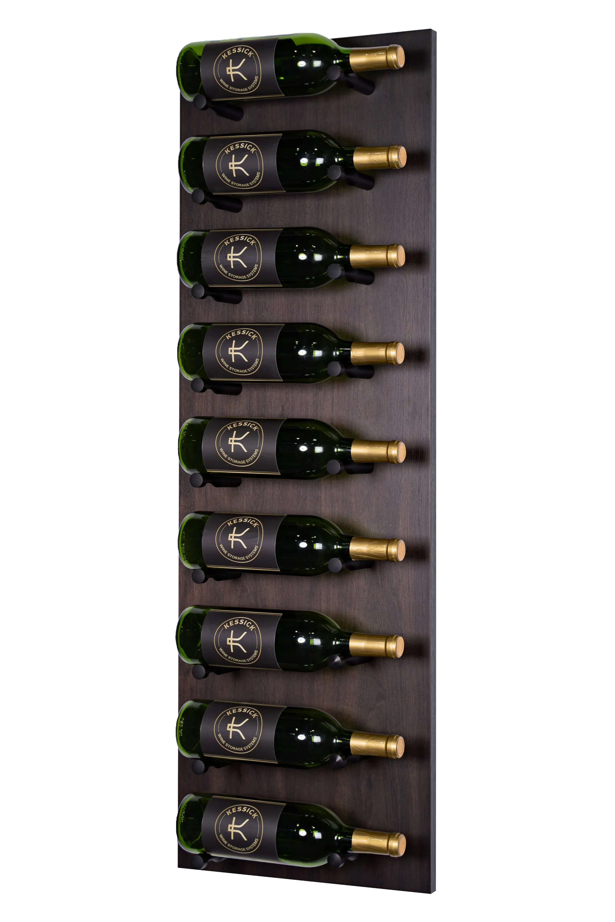 Kessick Wine as Art 14x42 Vertical Wood Panel Wine Rack - Elegant Wall Mounted Wine Storage for Home, Office, or Restaurant Decor