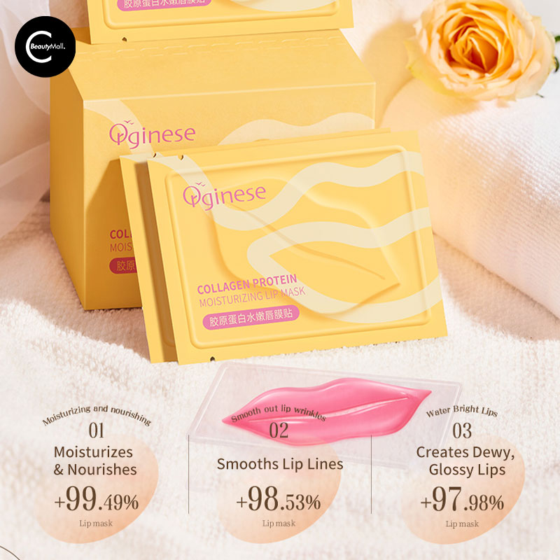 Orginese Hydrating & Exfoliating Lip Mask for Dry Lips - Overnight Lip Treatment with Shea Butter & Vitamin E - Perfect for Winter Care & Nighttime Lip Therapy