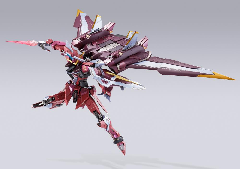 Bandai Metal Build Gundam SEED Justice Gundam Action Figure - High-Quality Collectible Model Kit for Anime Fans & Gundam Enthusiasts - Perfect for Display, Collection, and Role-Playing Battles