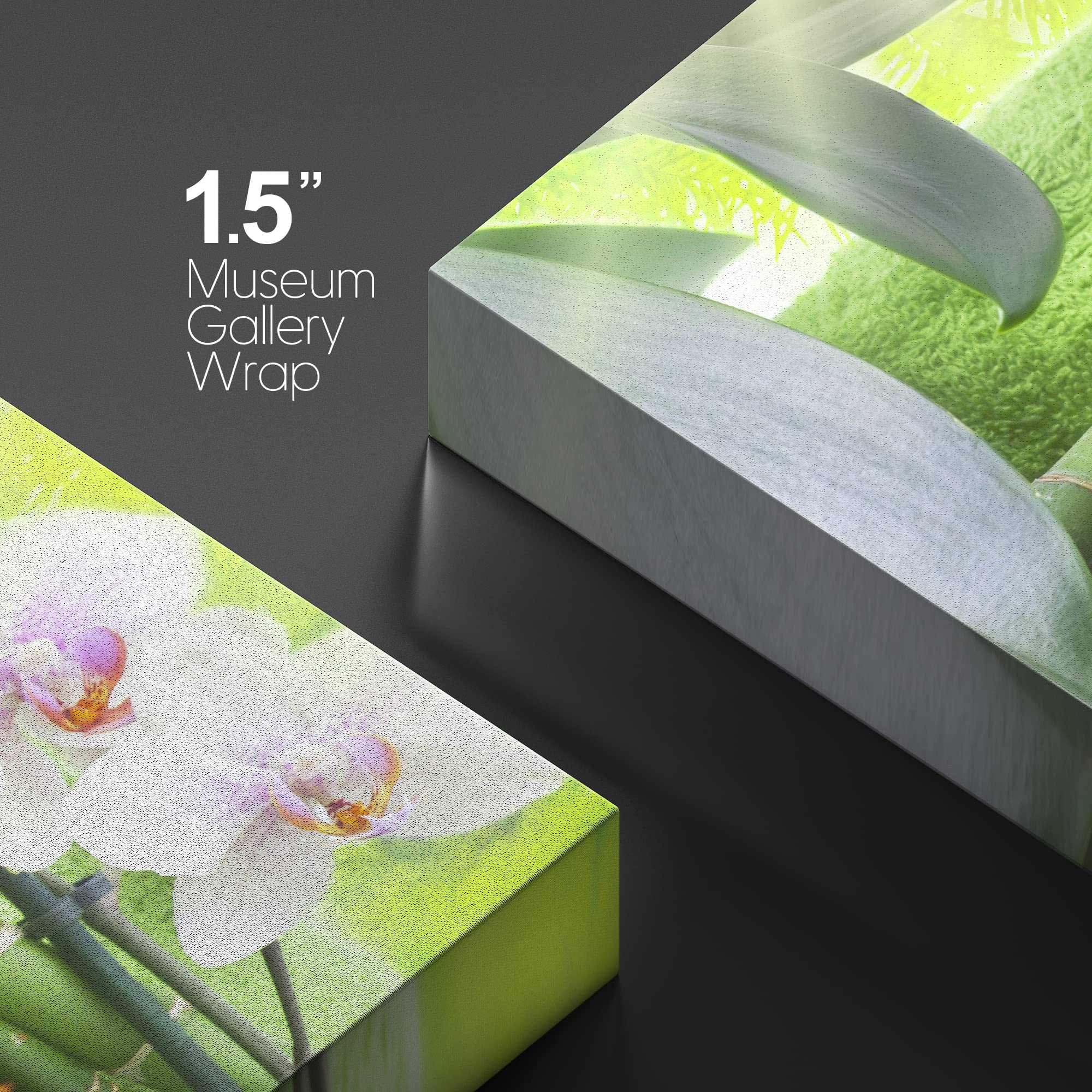 Wall26 Canvas Print Wall Art - Relaxing Zen Jungle Bamboo Massage Stone Candle Orchids Nature Yoga Photography - Modern Contemporary Decorative Chic for Living Room, Bedroom, Bathroom - 32