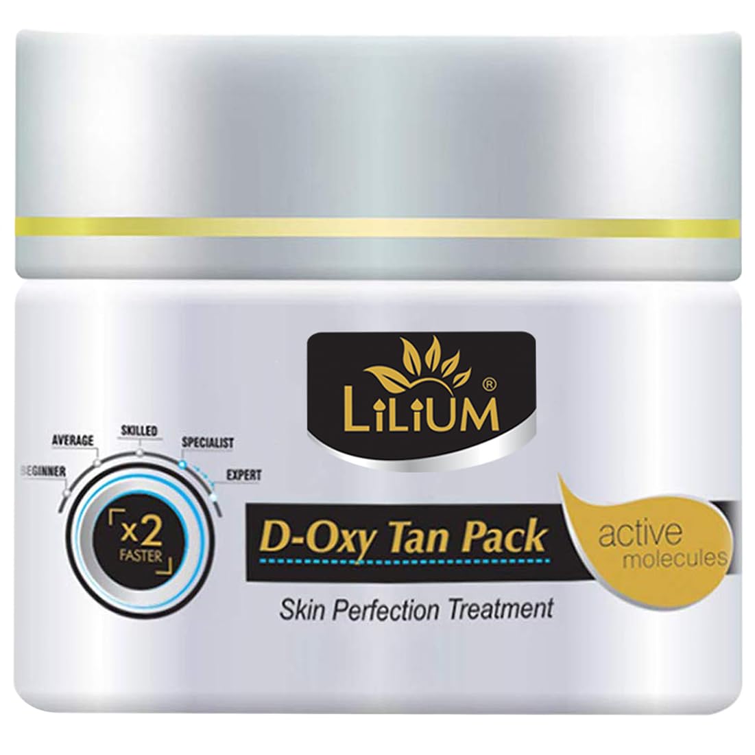 Lilium D Oxy Tan Removal Face Pack with Kojic Acid & Milk - Dermatologist Tested Vegan Sun Damage Protection Cream - Hydrating Brightening Mask for Men & Women (40g) - Perfect for Post-Sun Care & Daily Skin Brightening