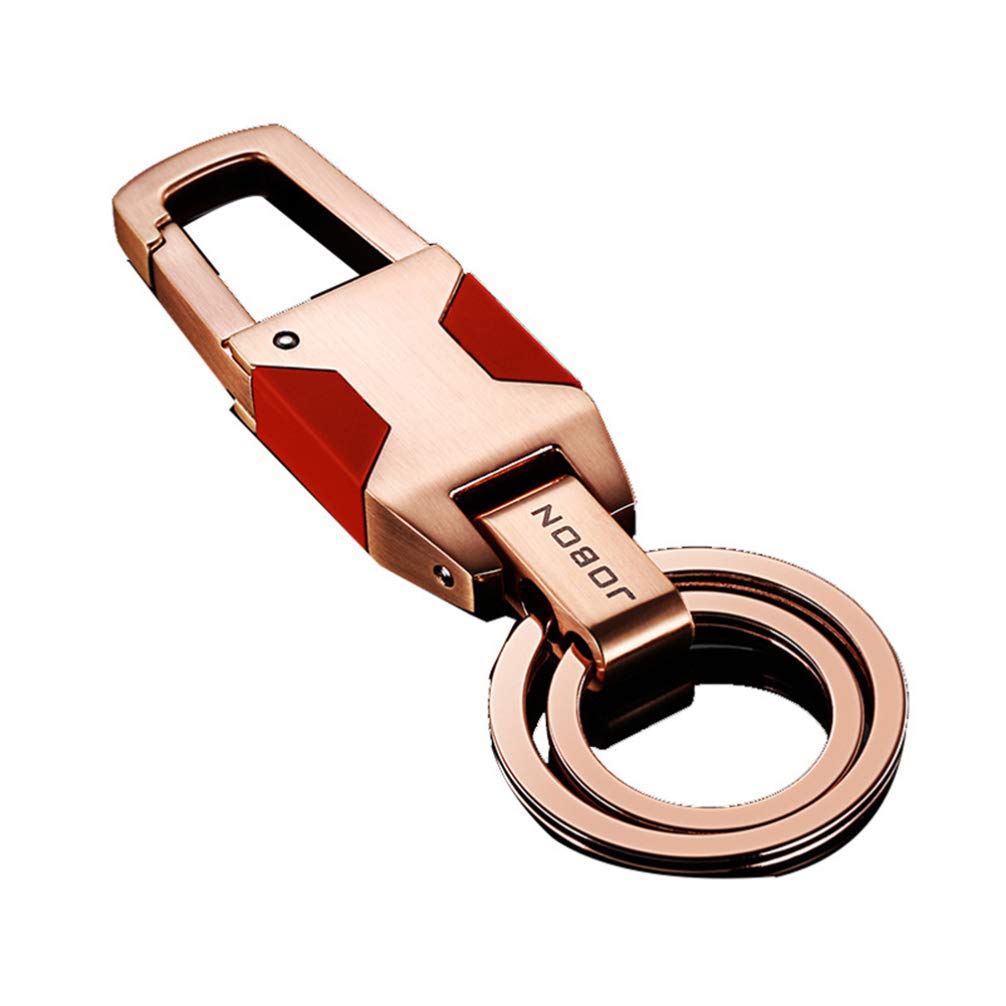Wakauto Durable Metal Car Keychain - Stylish Waist Hanging Key Ring for Men | Perfect for Car Keys, Home Keys & Outdoor Activities